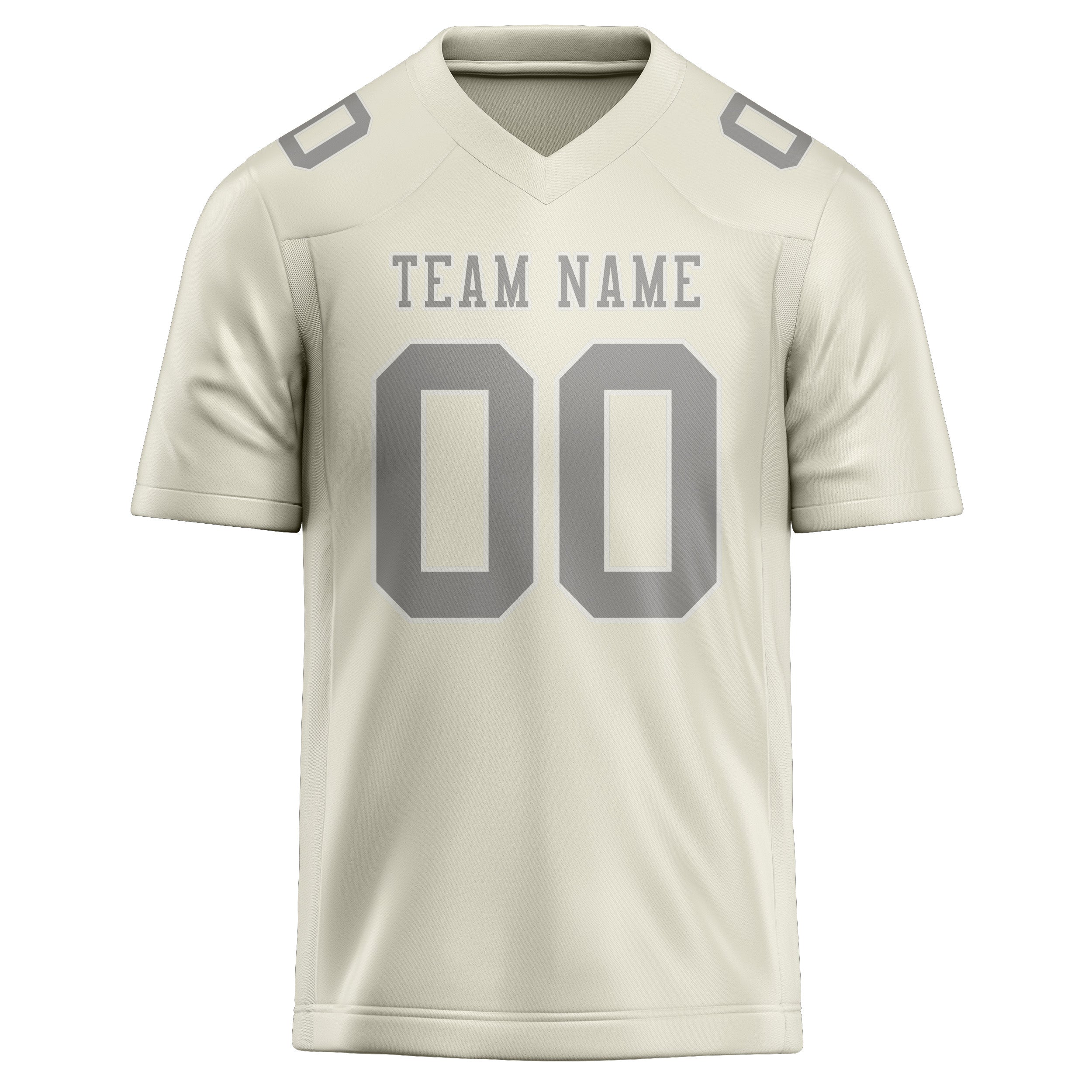 Custom Cream Gray Football Jersey