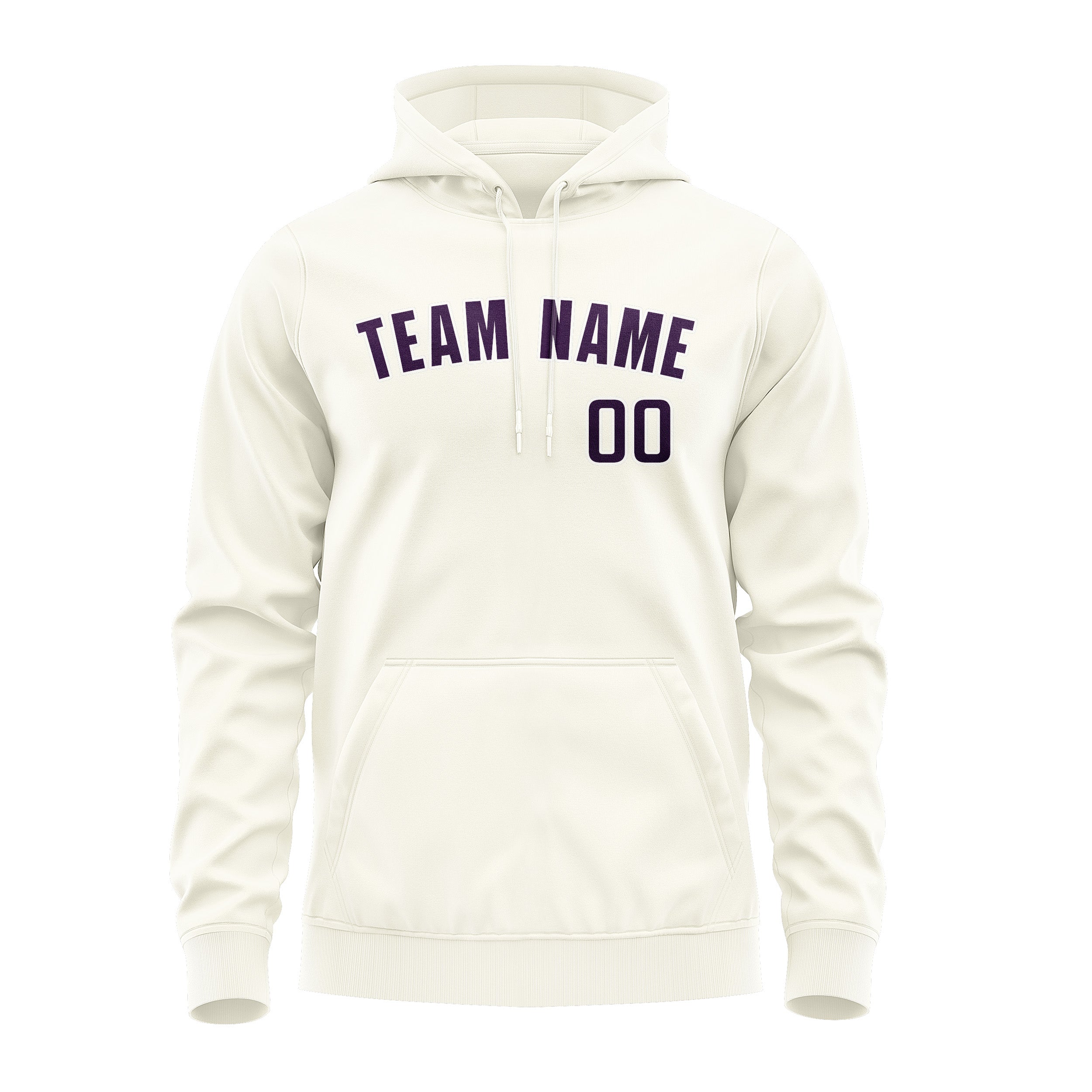 Custom Cream Purple Hoodie