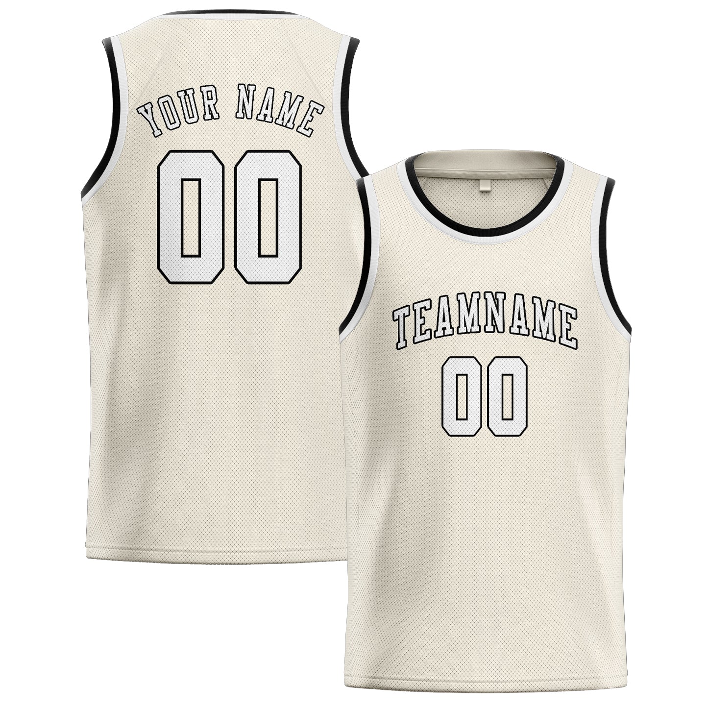 Custom Cream White Basketball Jersey
