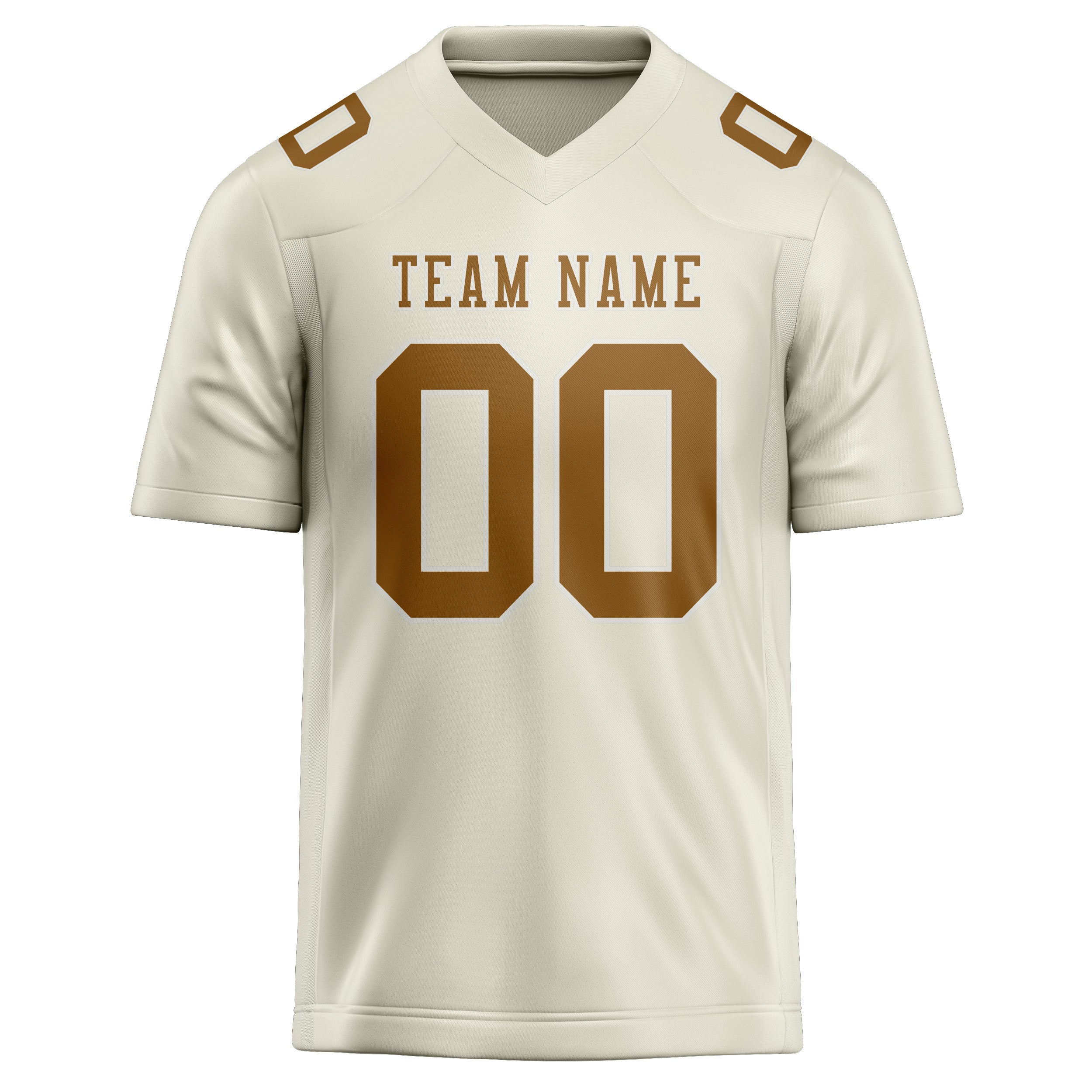 Custom Cream Khaki Football Jersey