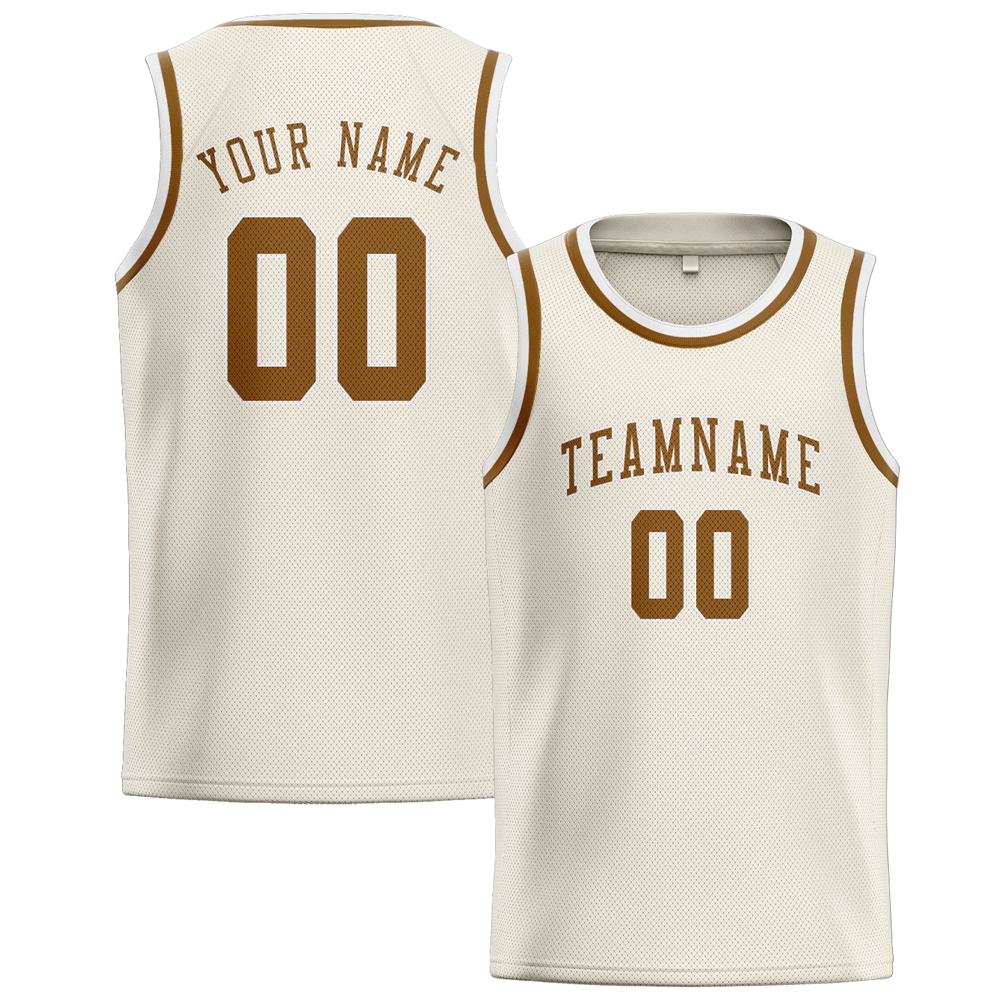 Custom Cream Khaki Basketball Jersey
