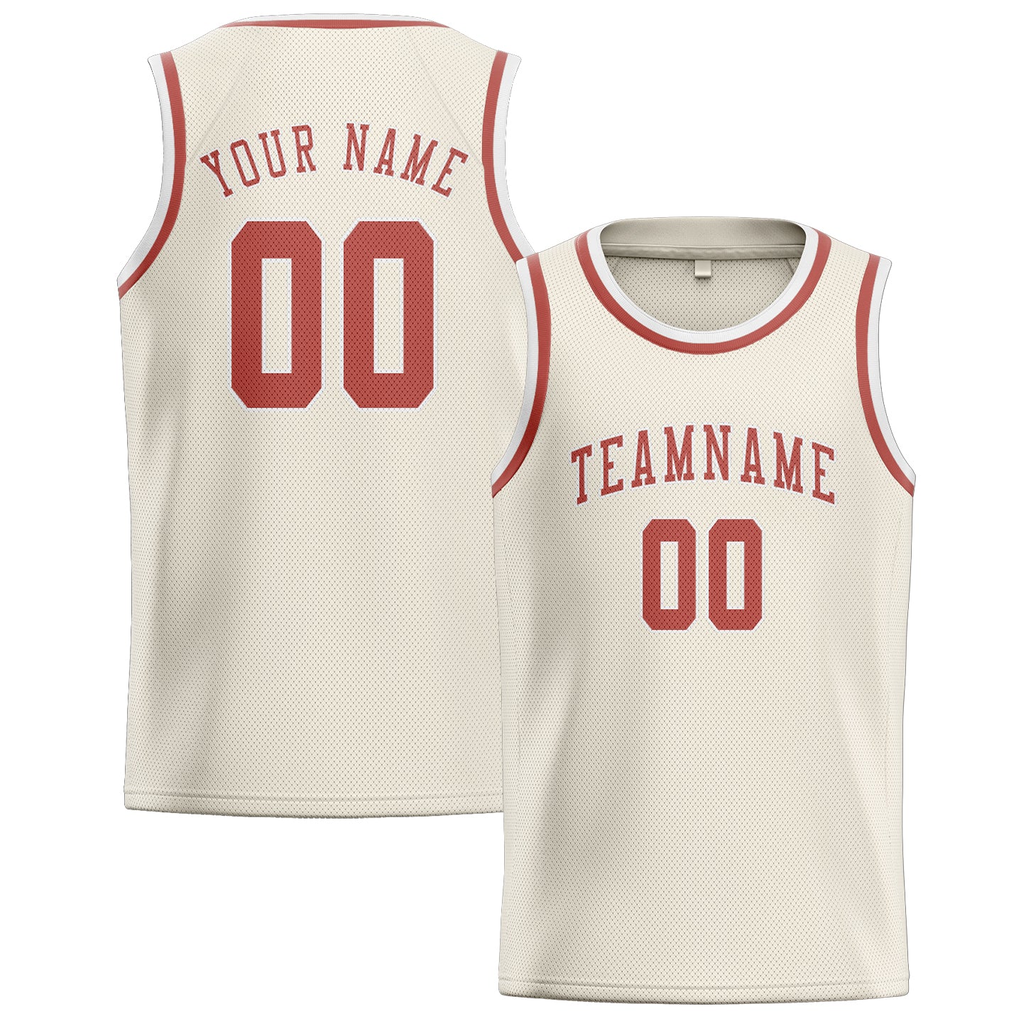 Custom Cream Copper Rose Basketball Jersey