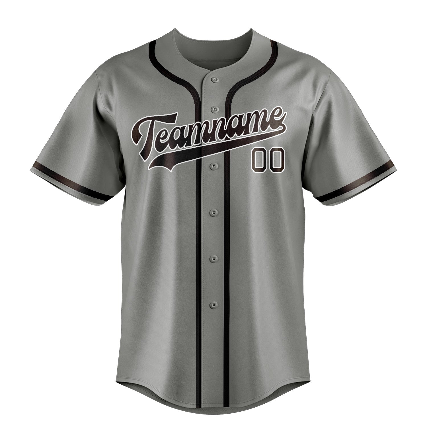 Custom Gray Brown Baseball Jersey