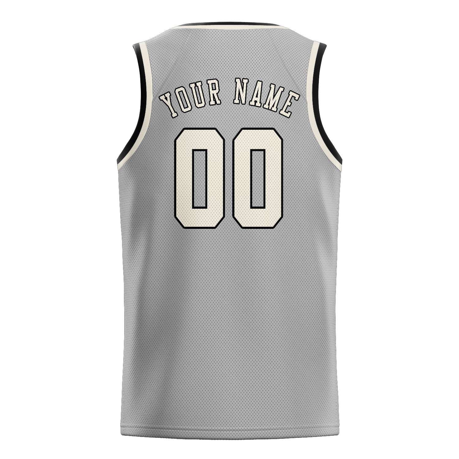 Custom Gray Cream Basketball Jersey
