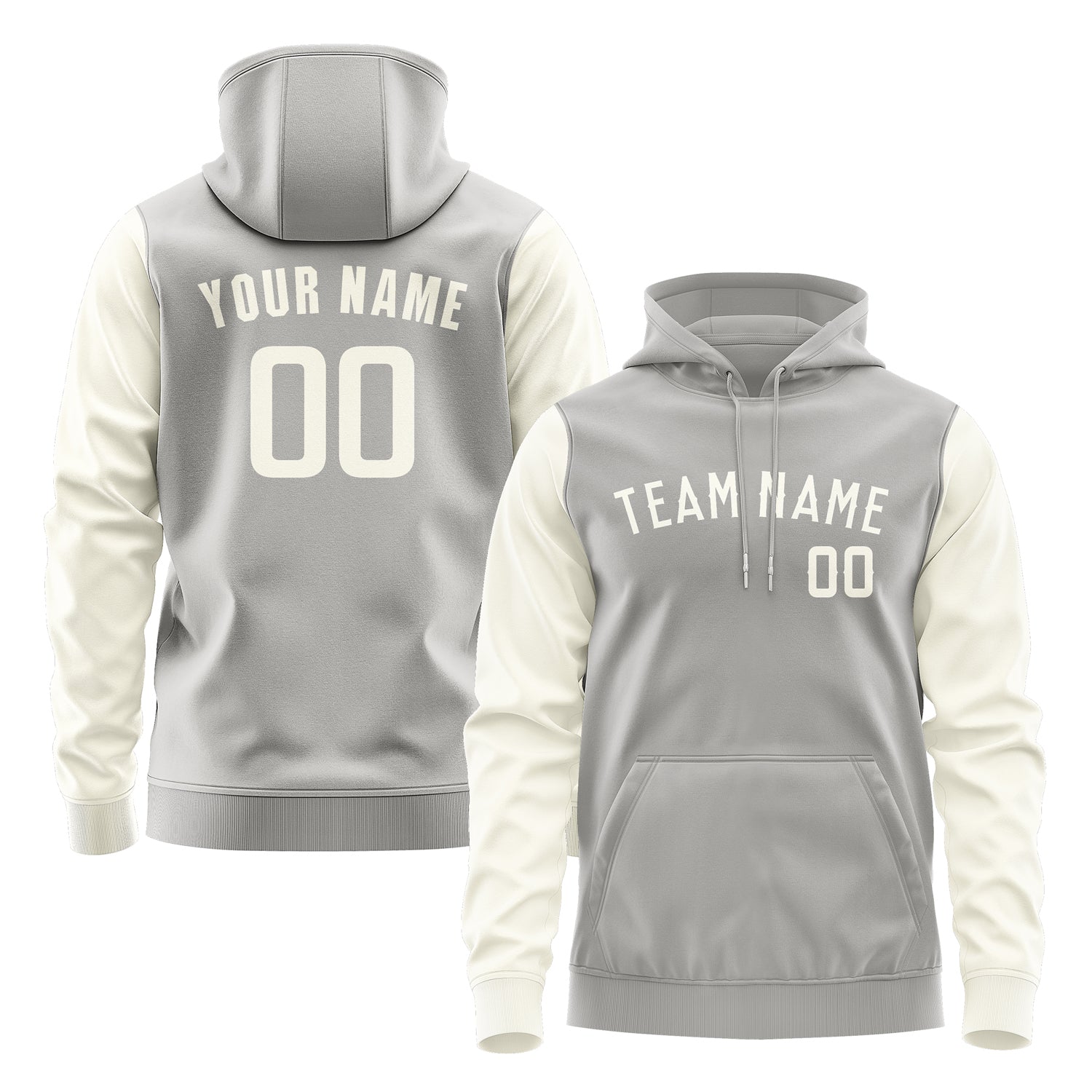 Custom Gray Cream Hoodie 0404030304B31803
