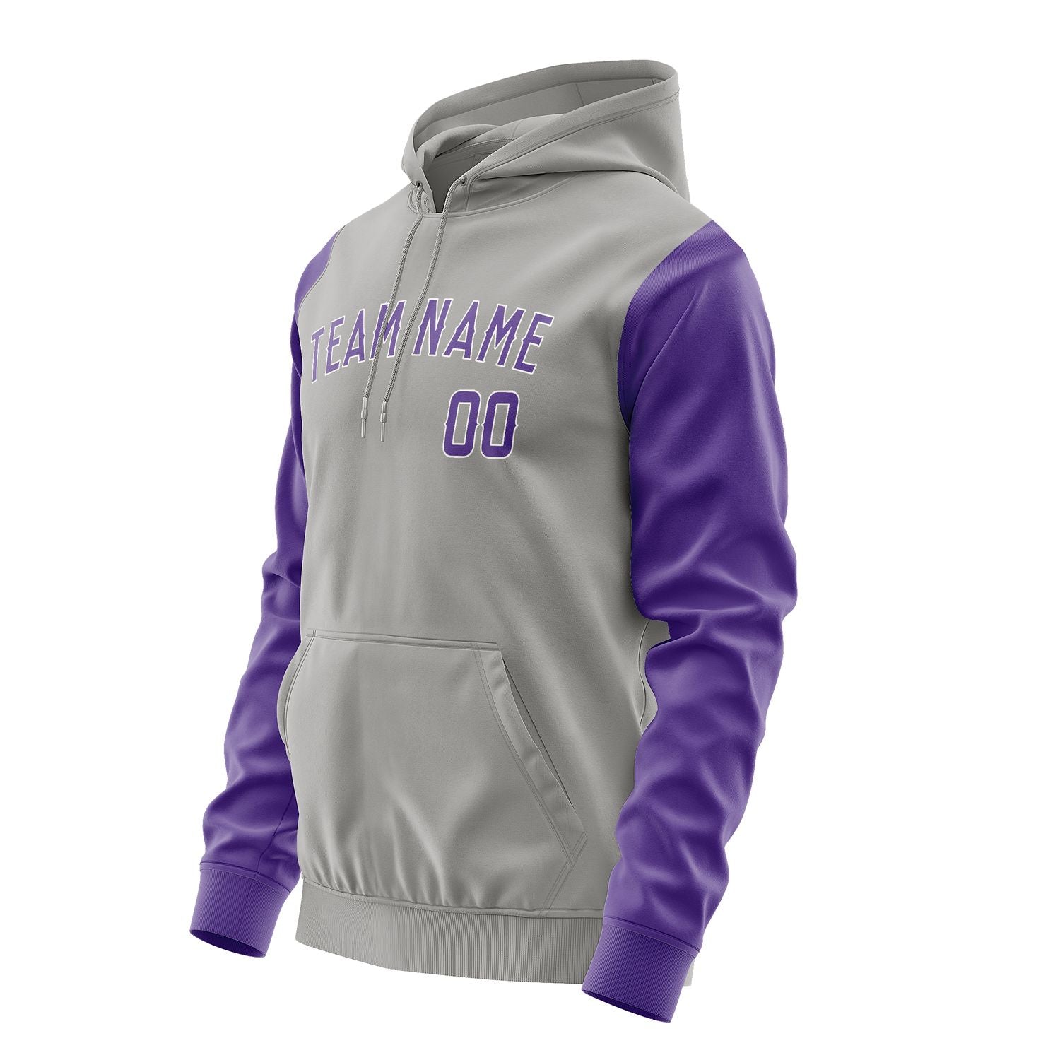 Custom Gray Light Purple Hoodie 0404232304B31823