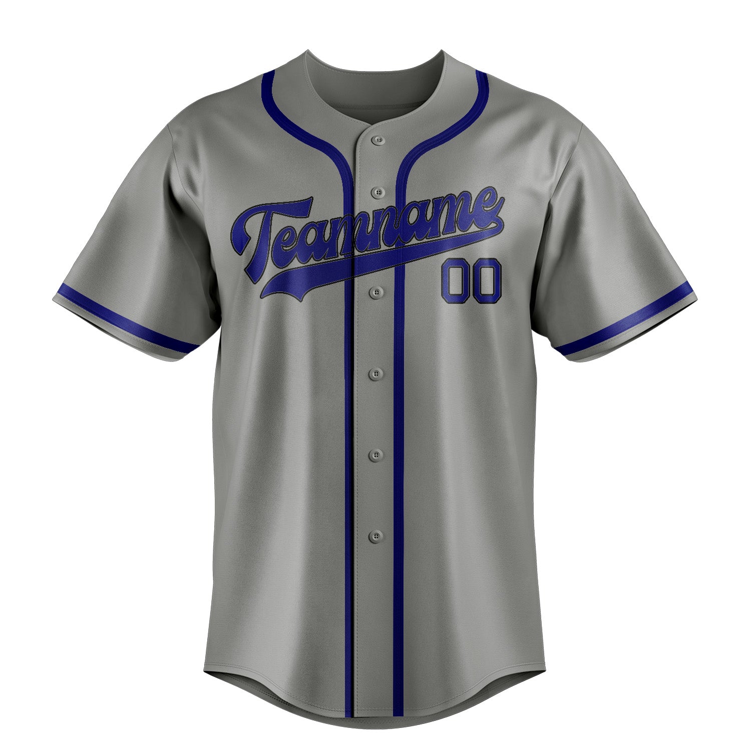 Custom Gray Sky Blue Baseball Jersey