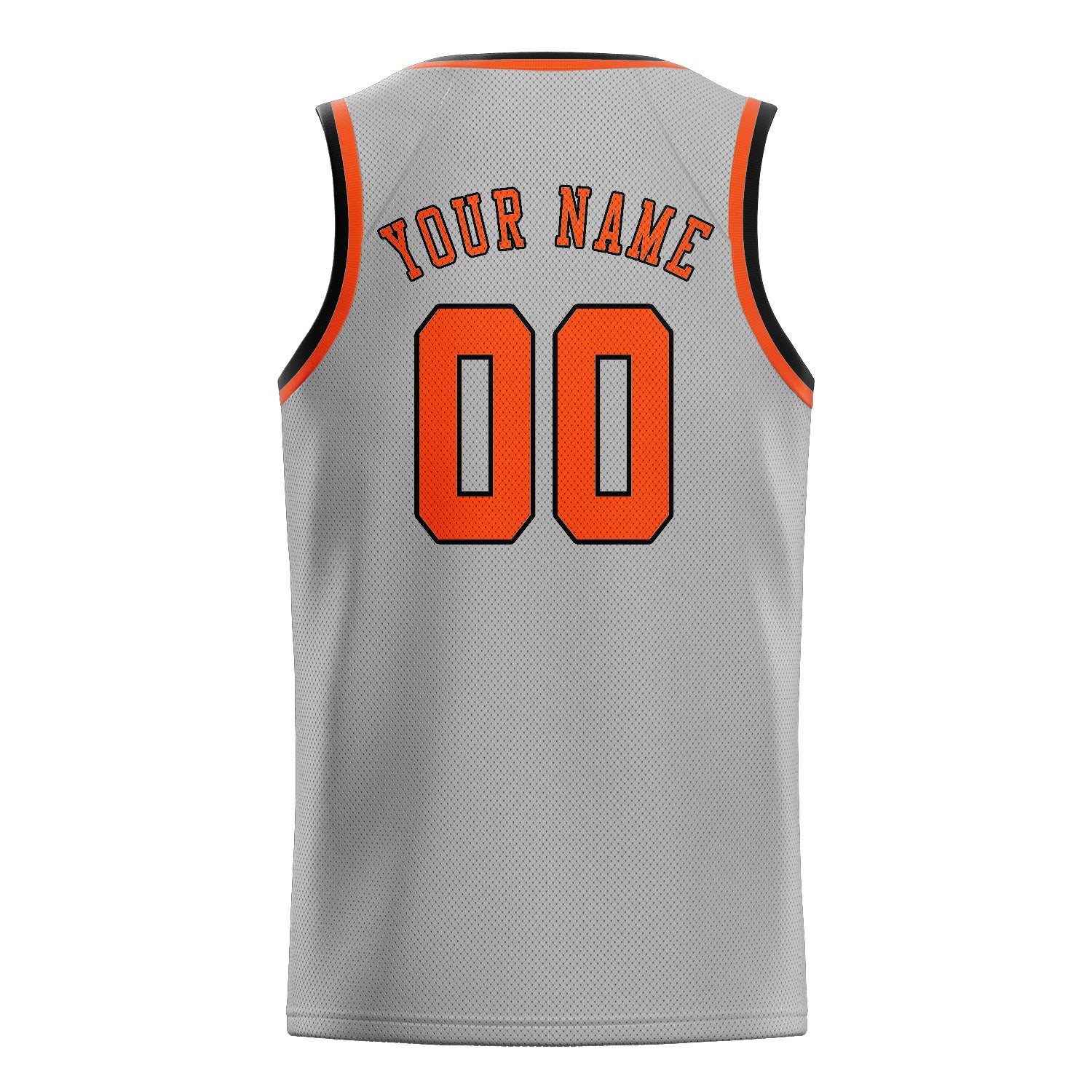 Custom Gray Orange Red Basketball Jersey
