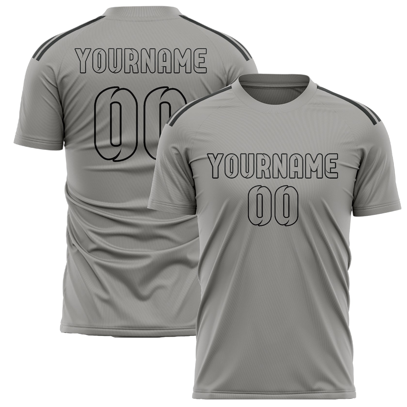 Custom Gray Gray Soccer Jersey