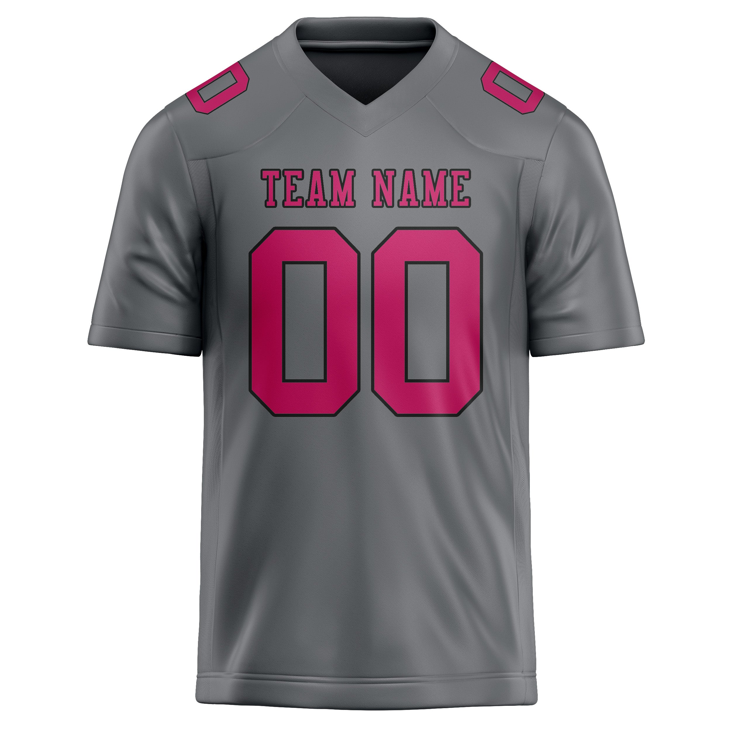 Custom Gray Pink Football Jersey