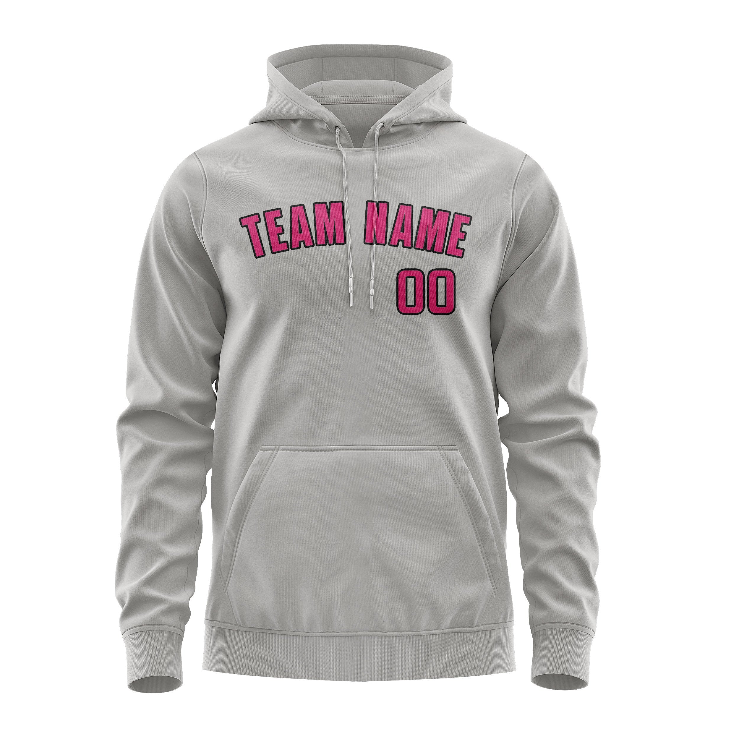 Custom Gray Pink Hoodie