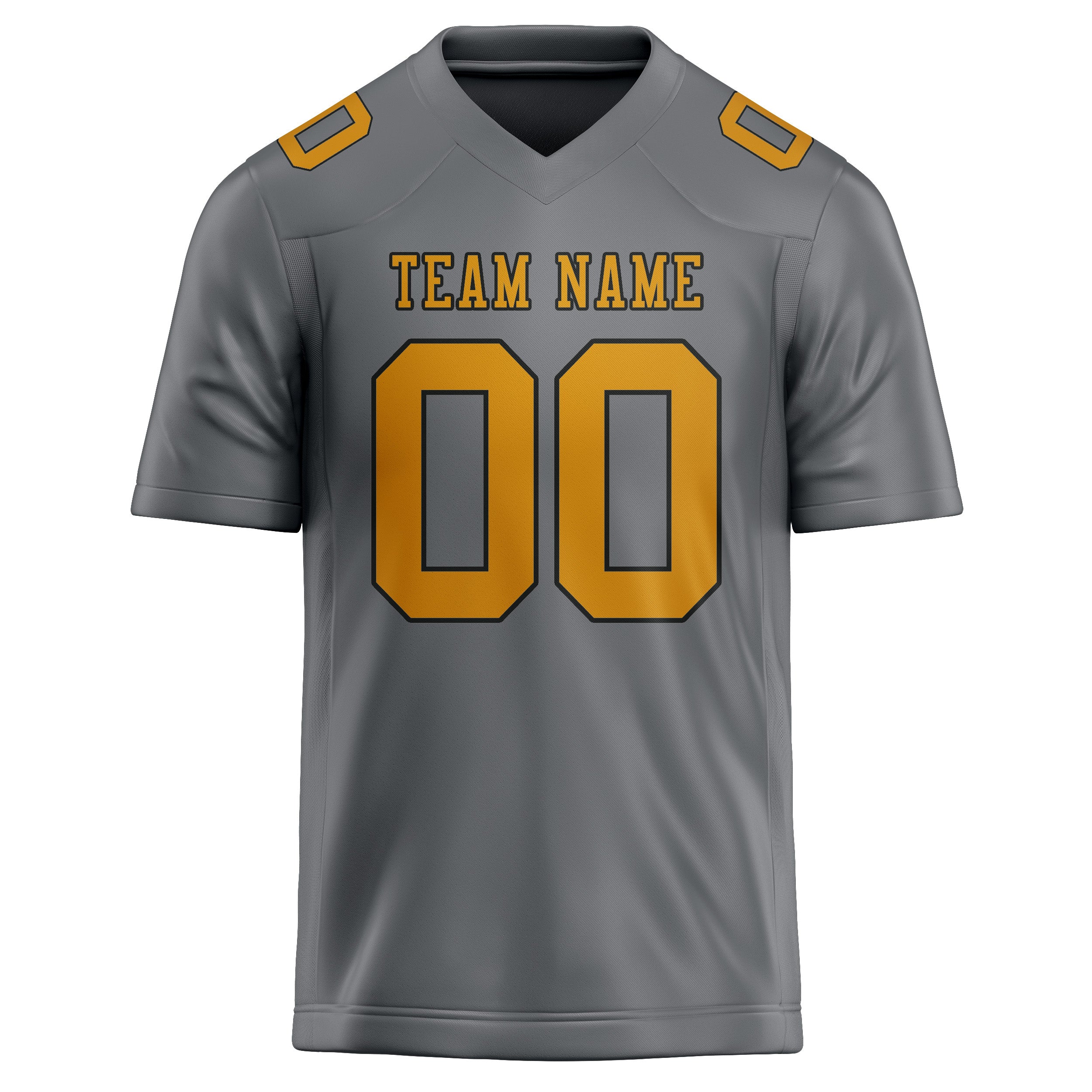 Custom Gray Yellow Football Jersey