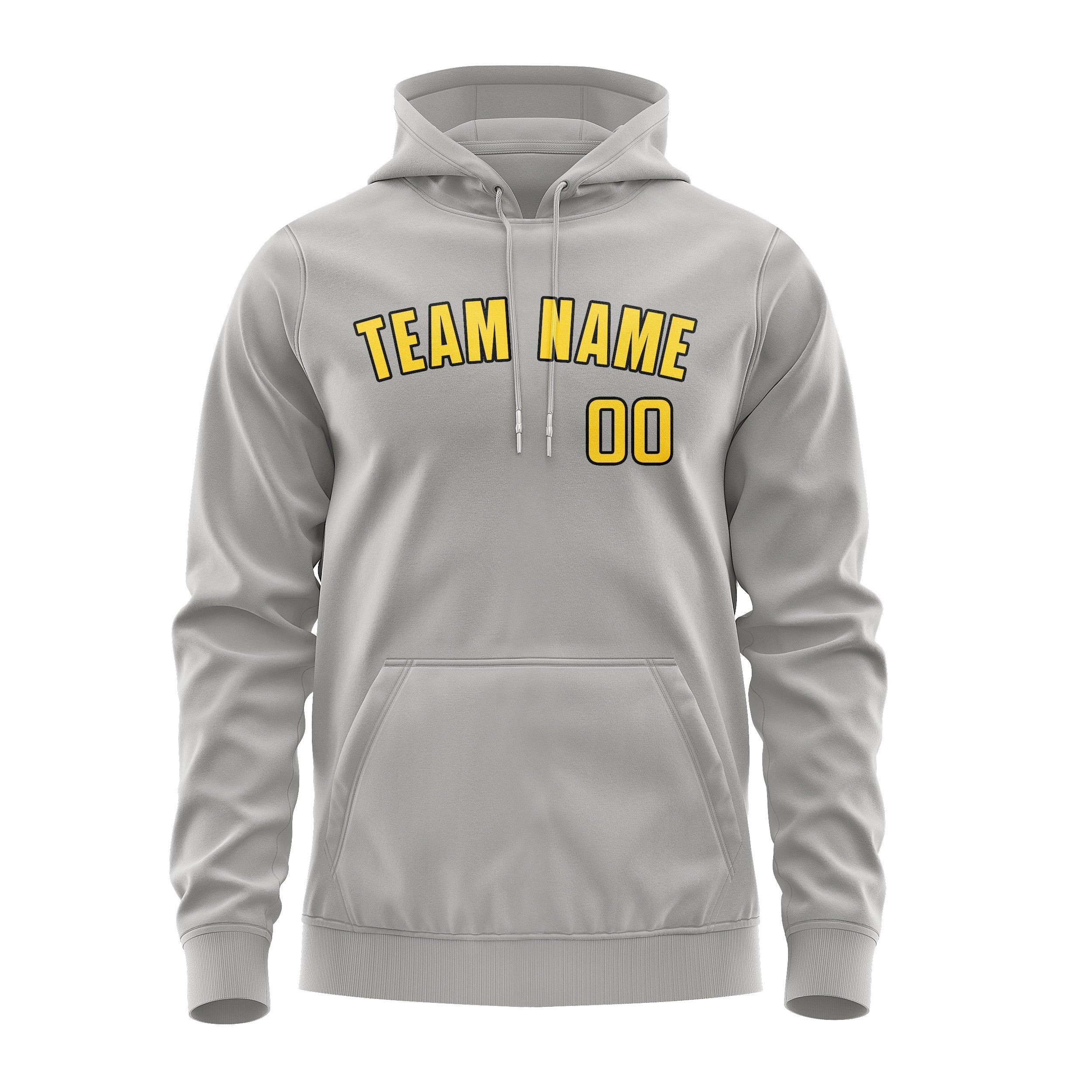 Custom Gray Gold Hoodie