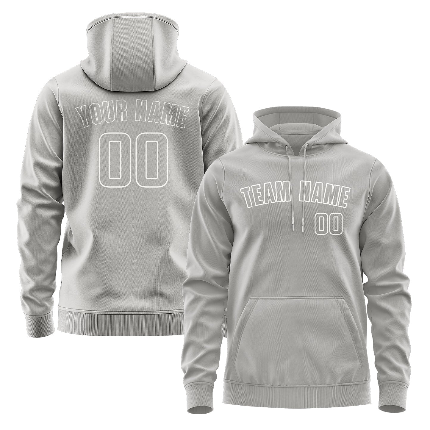 Custom Gray Gray Hoodie