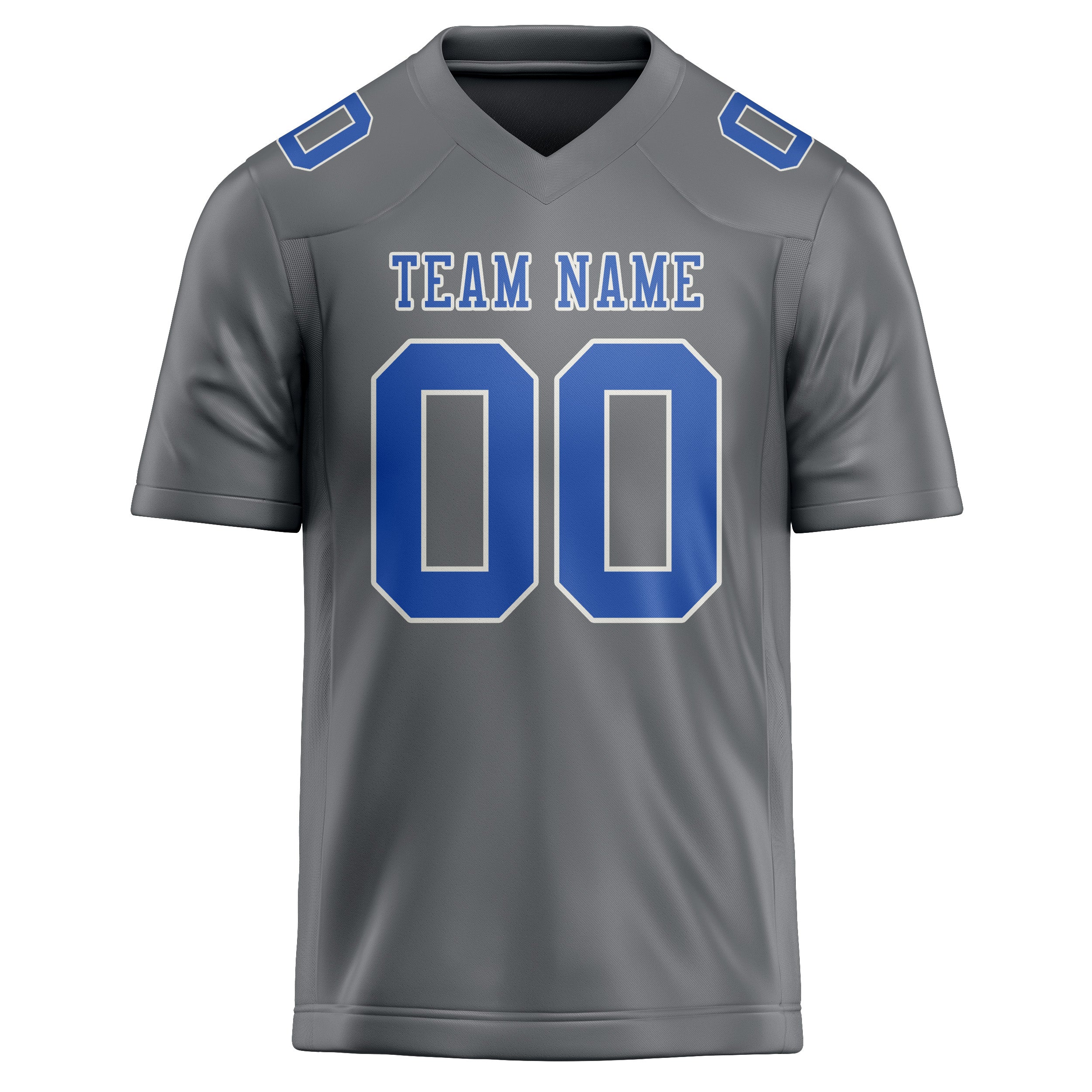 Custom Gray Sky Blue Football Jersey