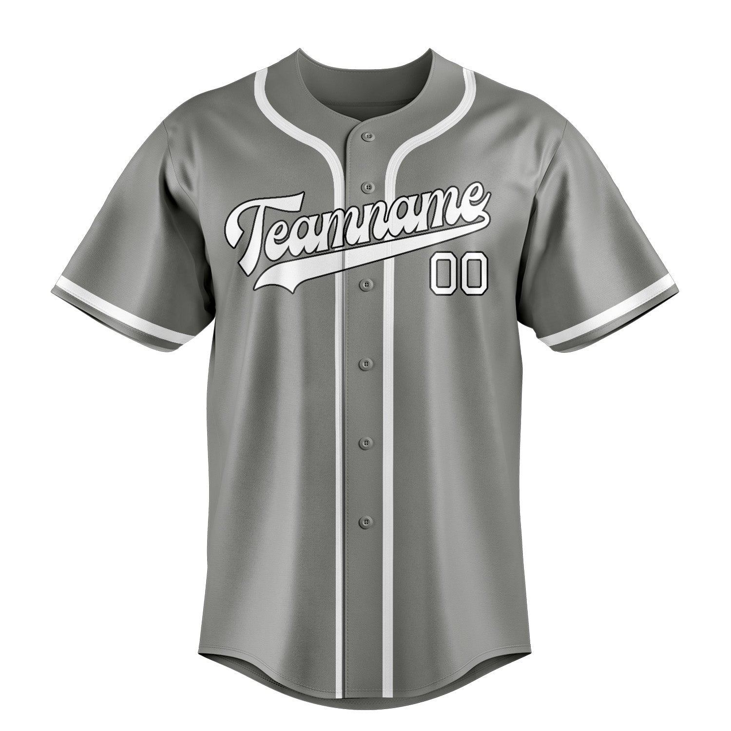 Custom Gray White Baseball Jersey
