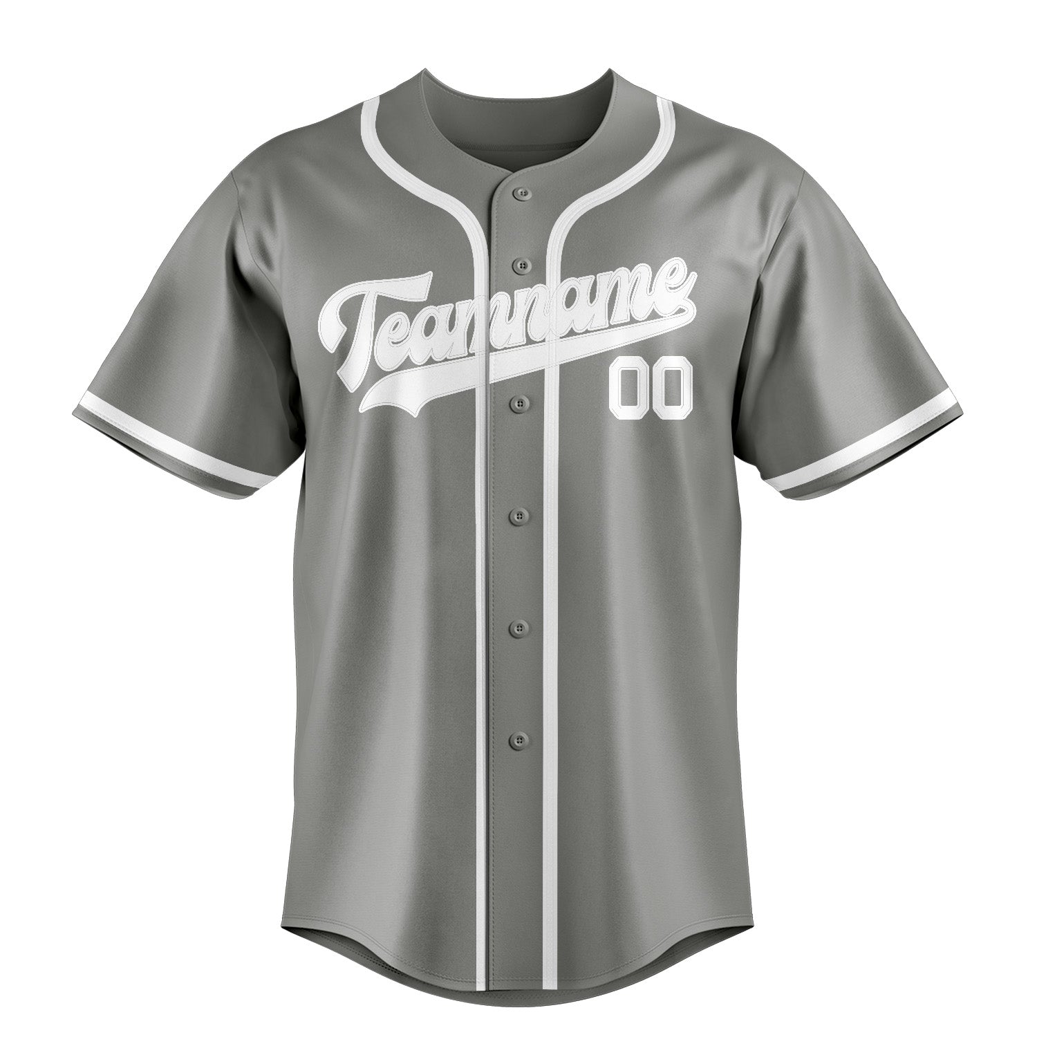 Custom Gray White Baseball Jersey