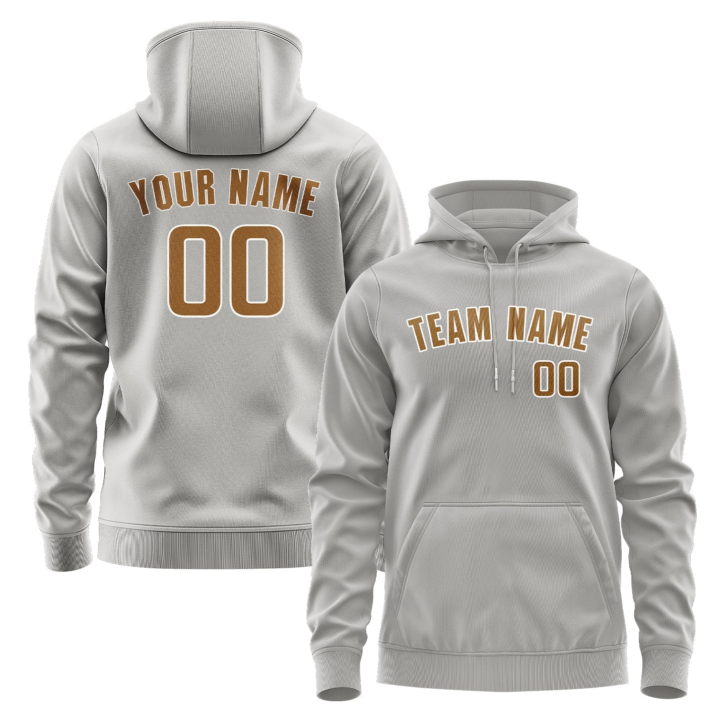 Custom Gray Khaki Hoodie