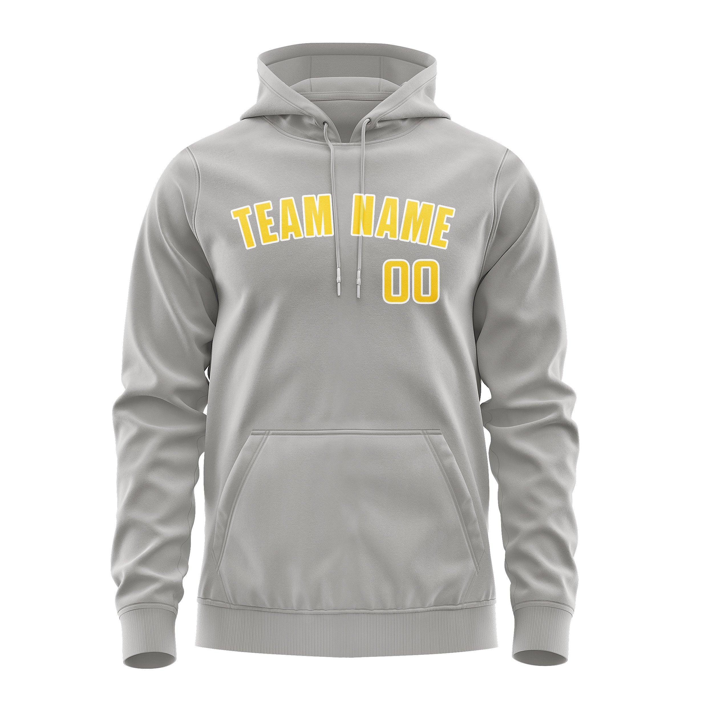 Custom Gray Gold Hoodie