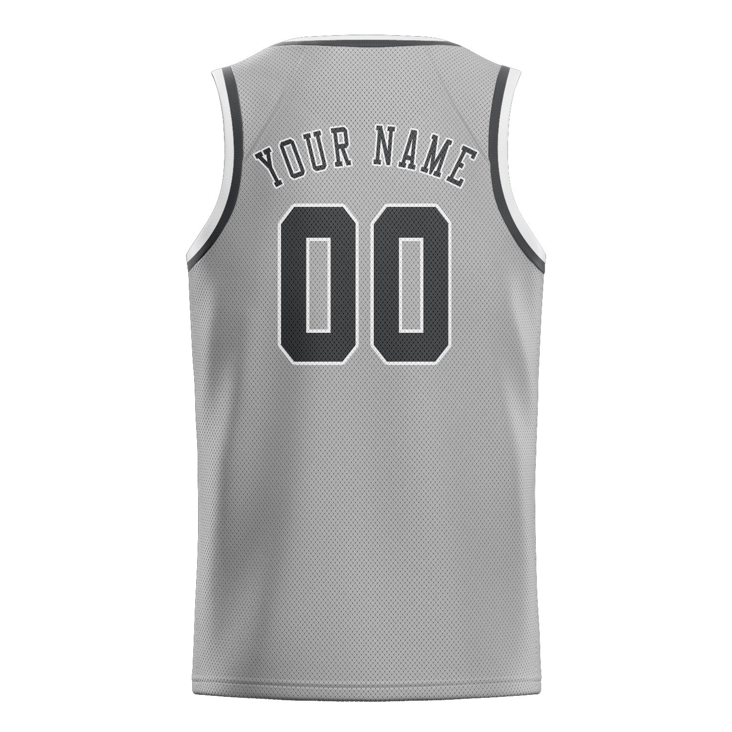 Custom Gray Dark Grey Basketball Jersey