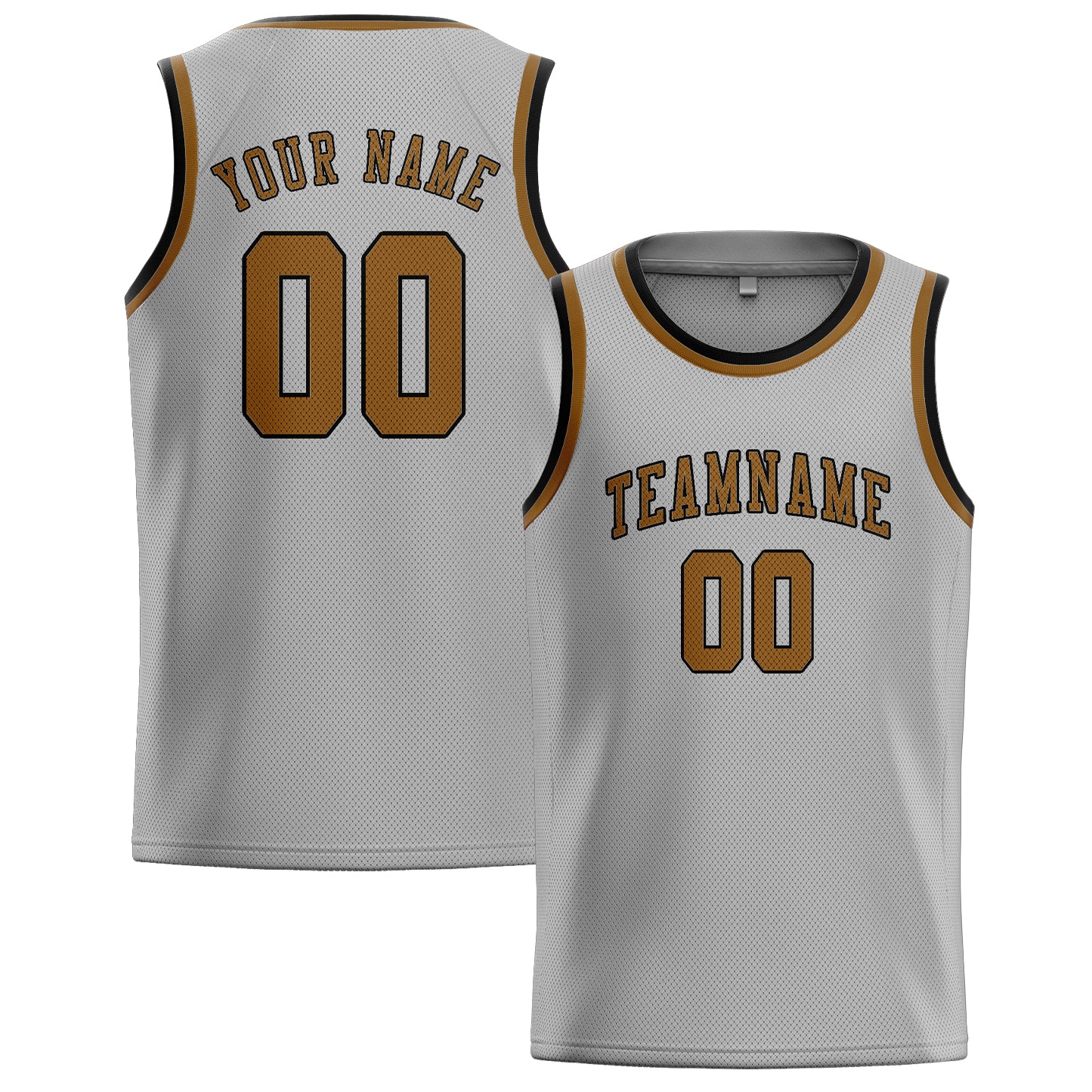Custom Gray Khaki Basketball Jersey