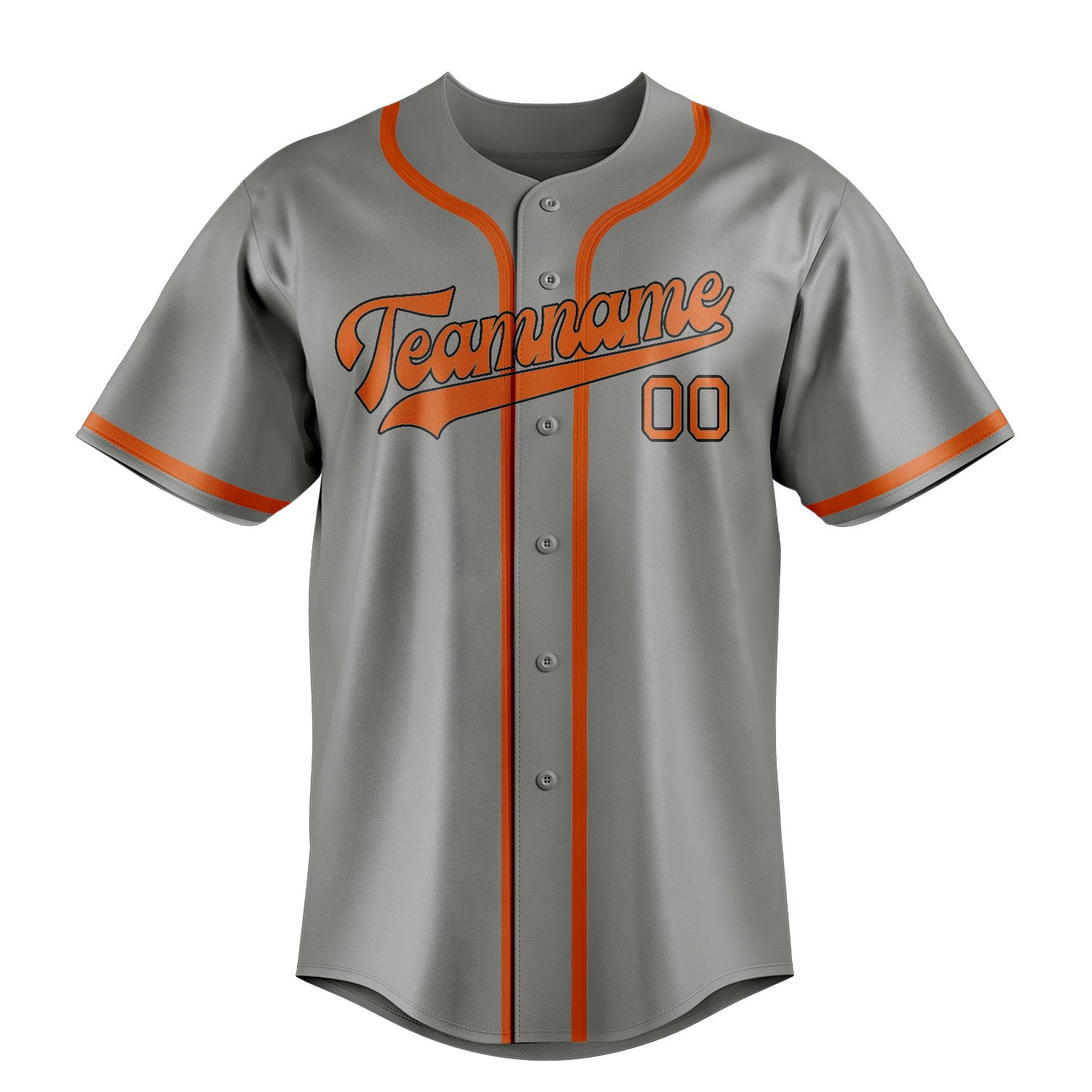 Custom Gray Orange Baseball Jersey