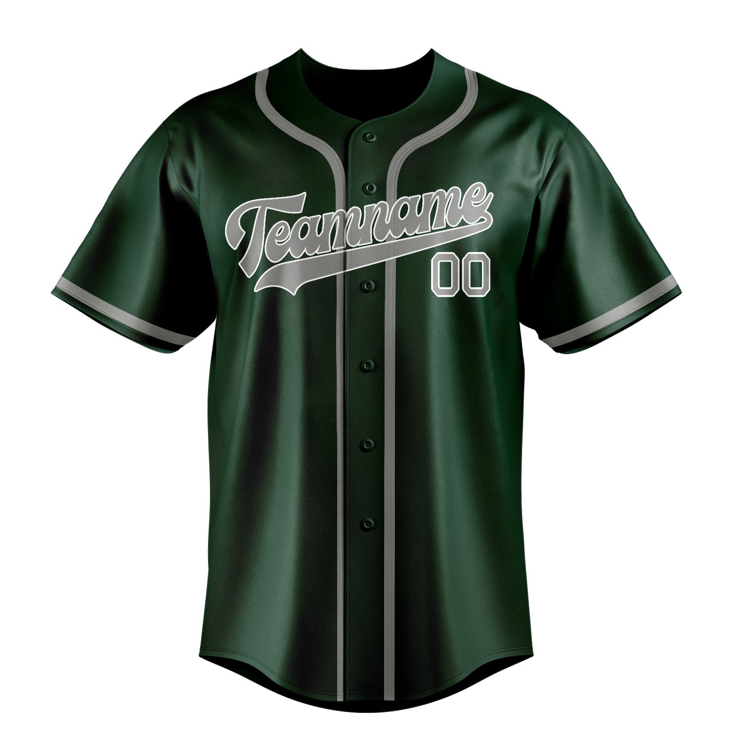 Custom Green Gray Baseball Jersey