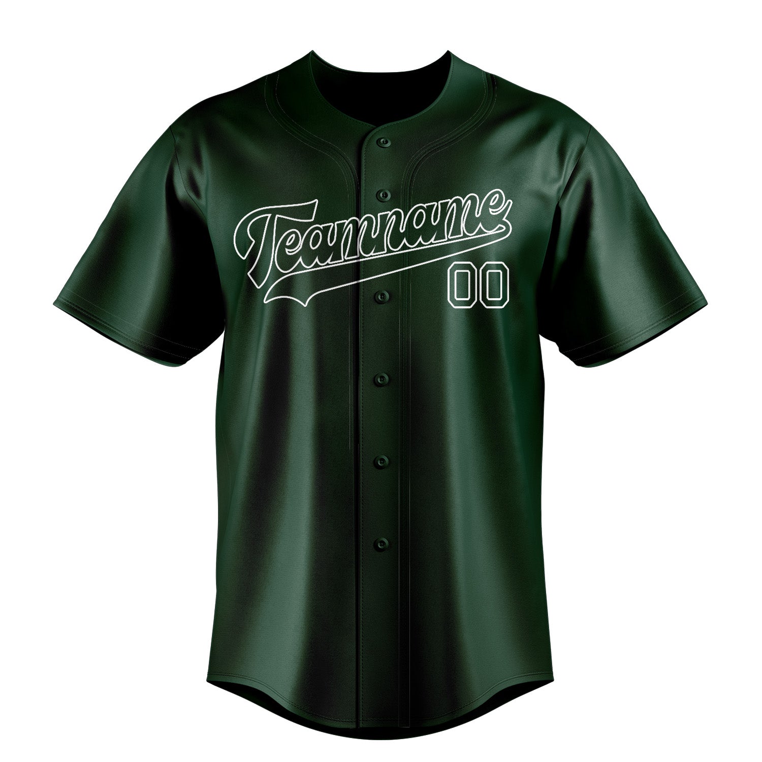 Custom Green White Baseball Jersey