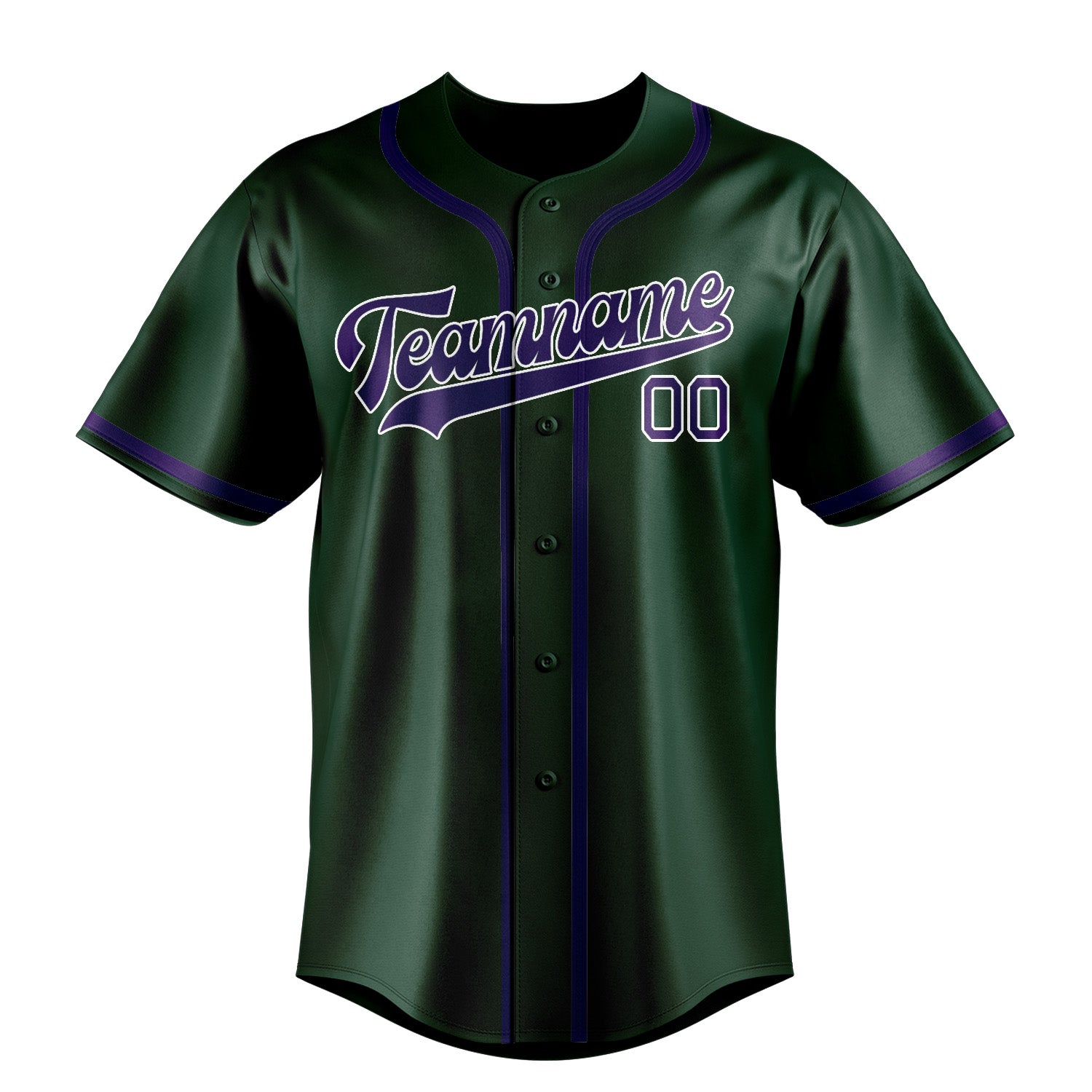 Custom Green Purple Baseball Jersey