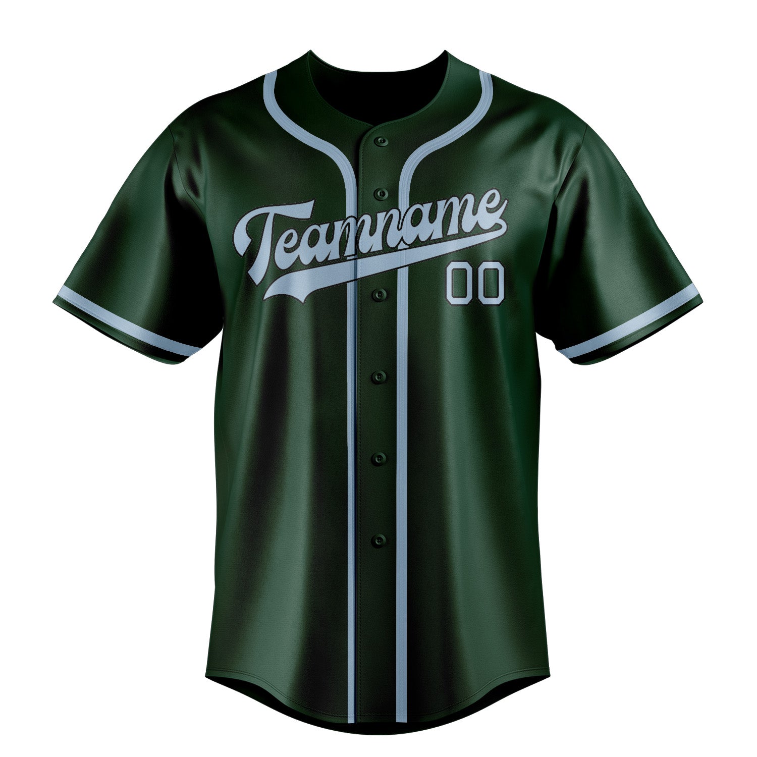 Custom Green Light Blue Baseball Jersey