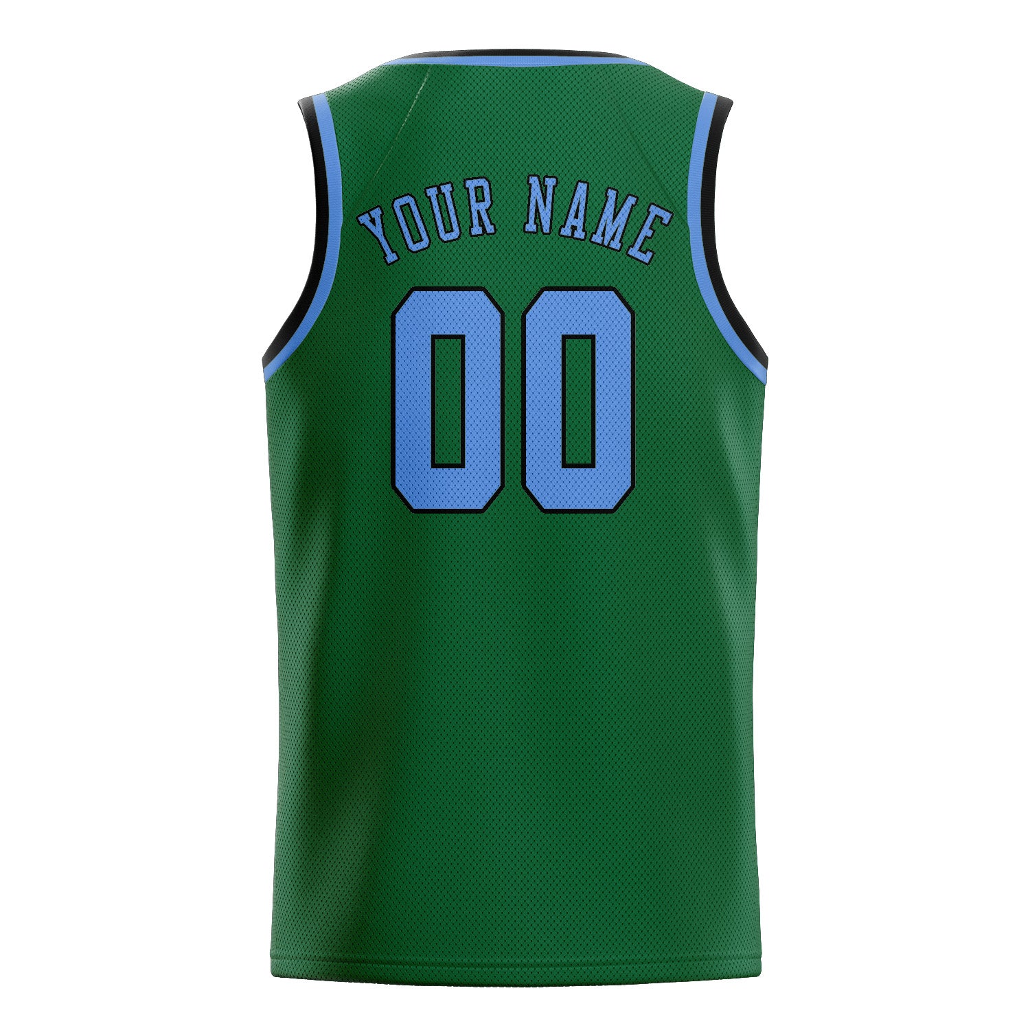 Custom Green Light Blue Basketball Jersey