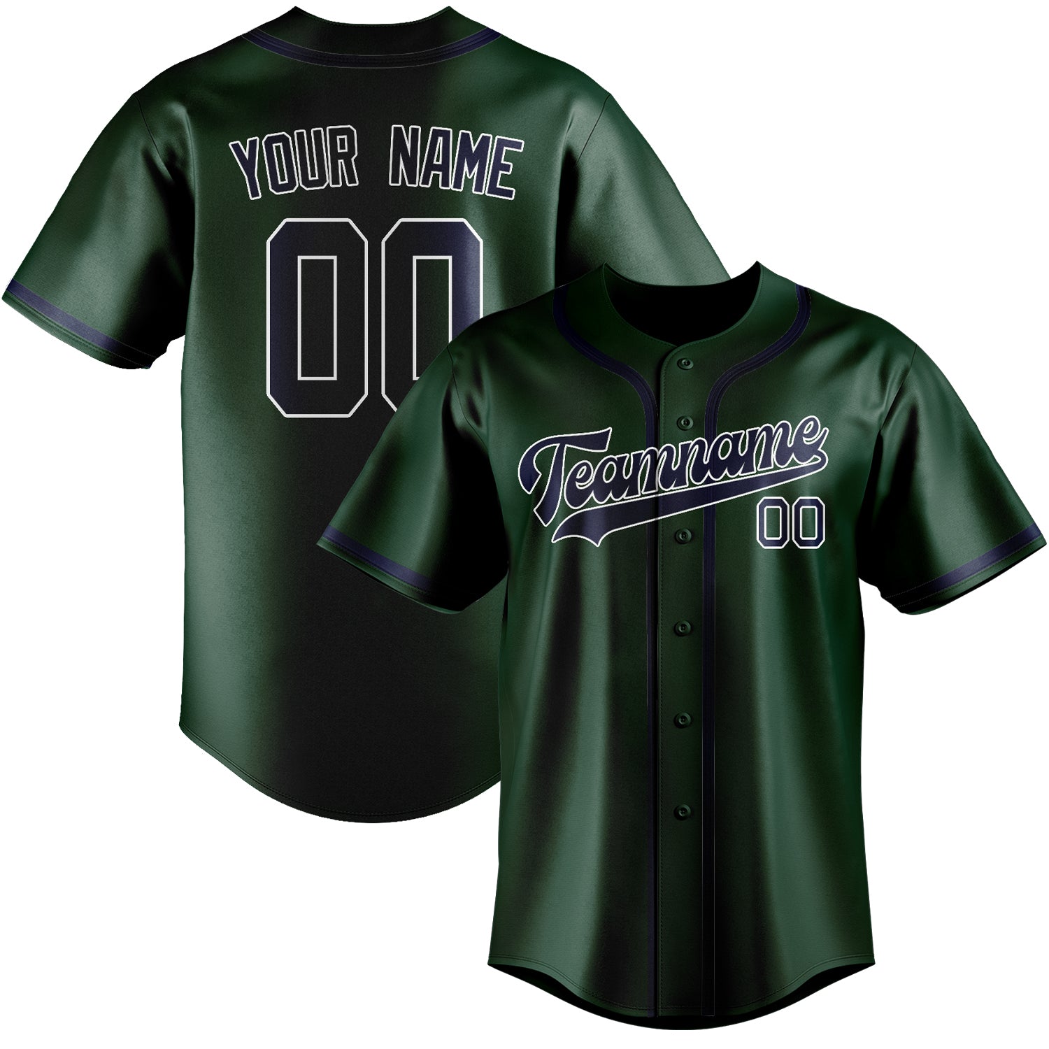 Custom Green Blue Baseball Jersey