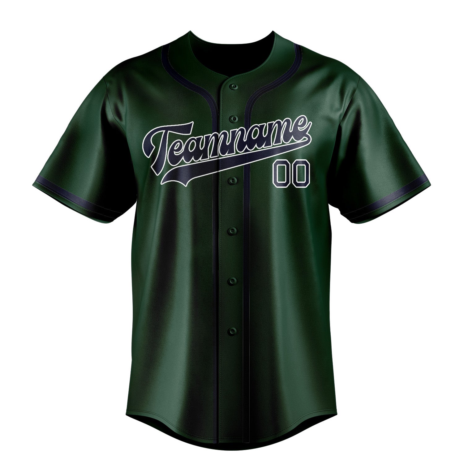 Custom Green Navy Baseball Jersey