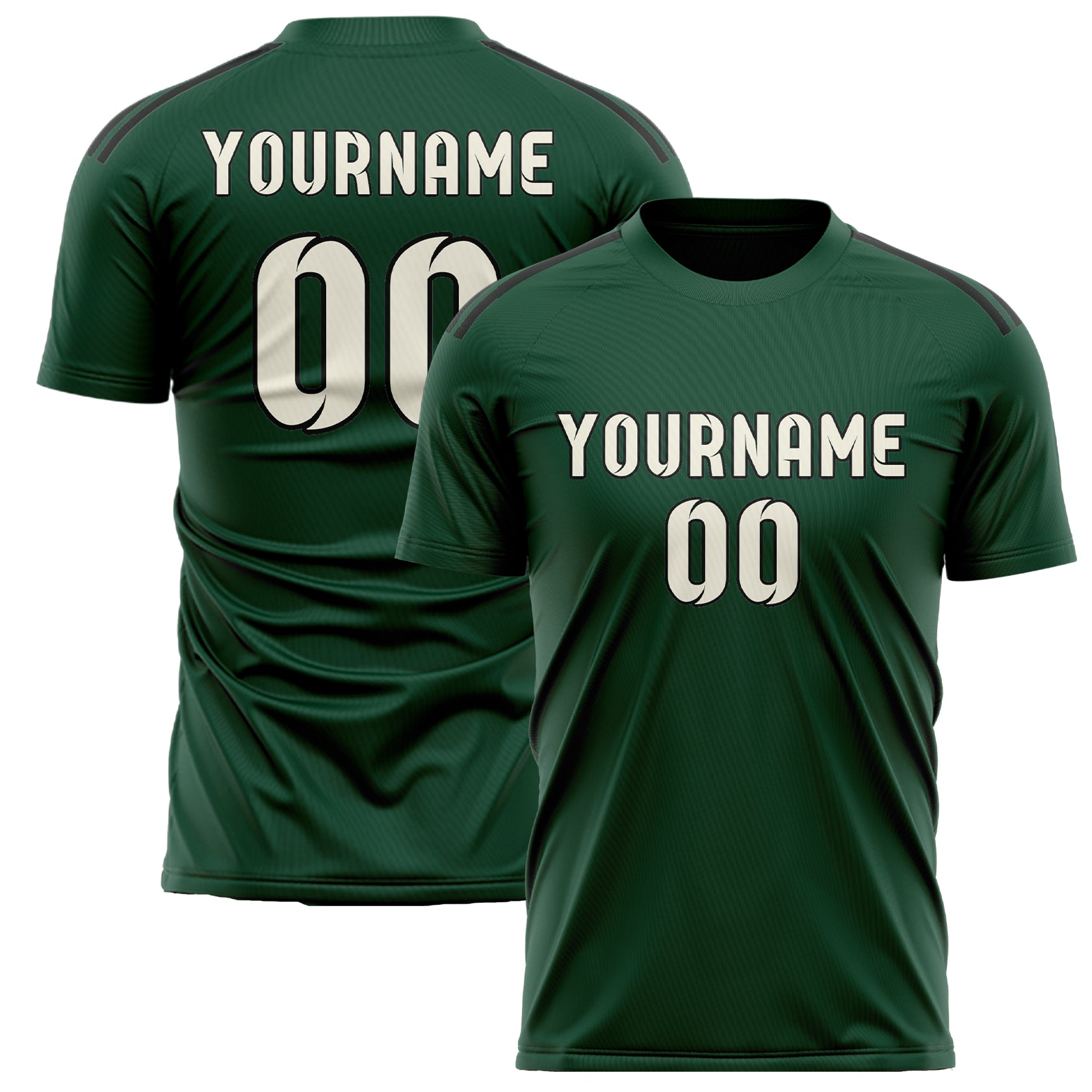 Custom Green Cream Soccer Jersey
