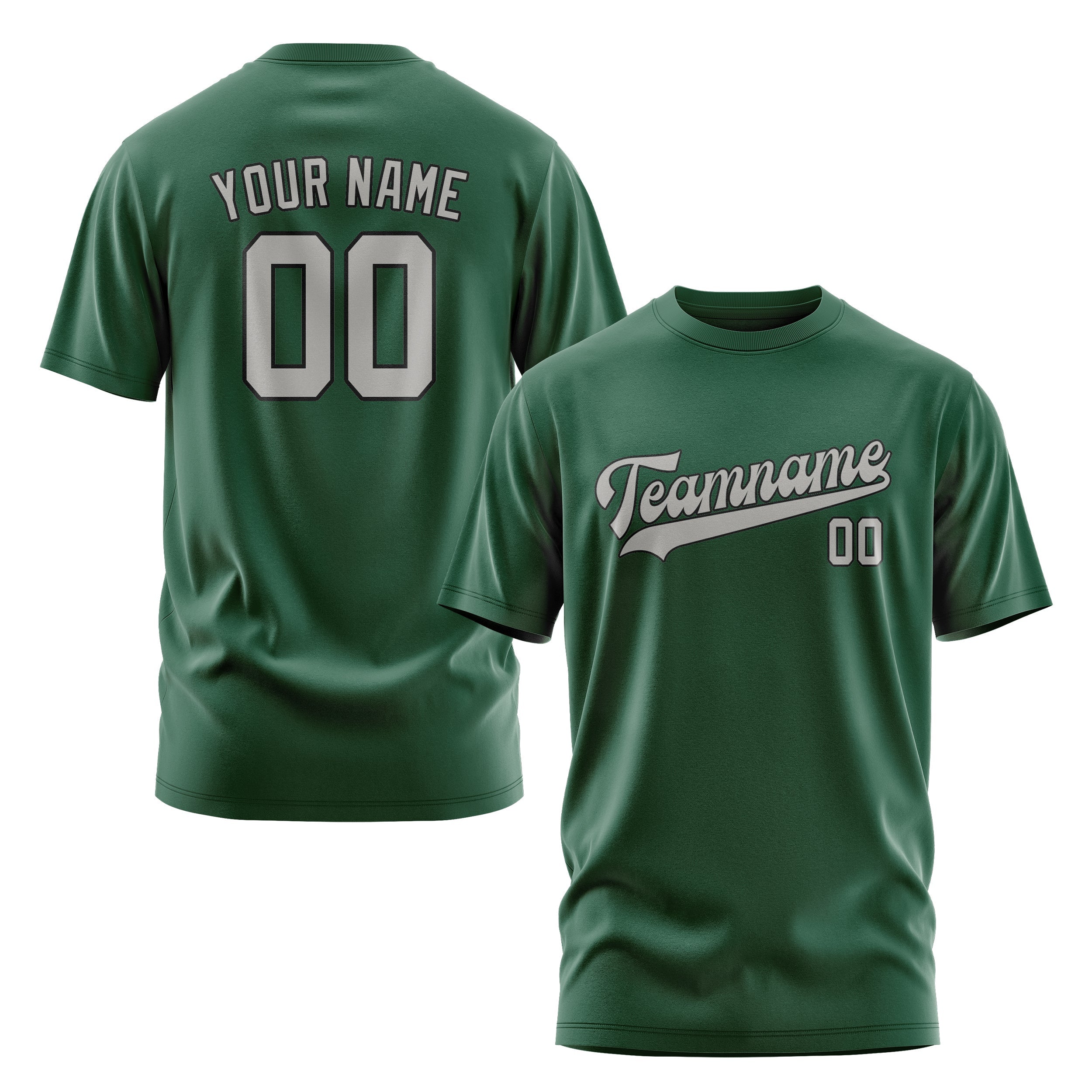 Custom Green Gray T-Shirt
