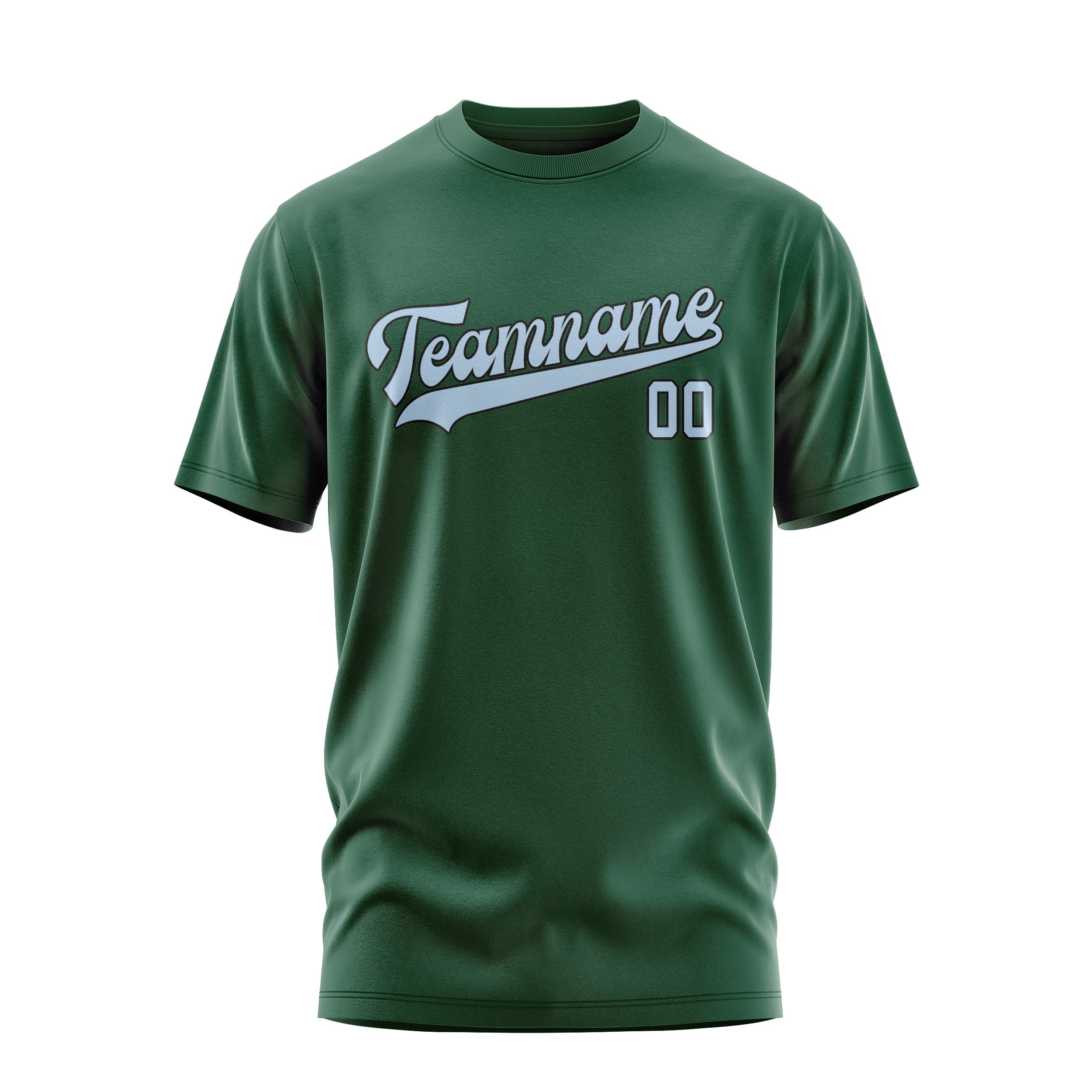 Custom Green Light Blue T-Shirt