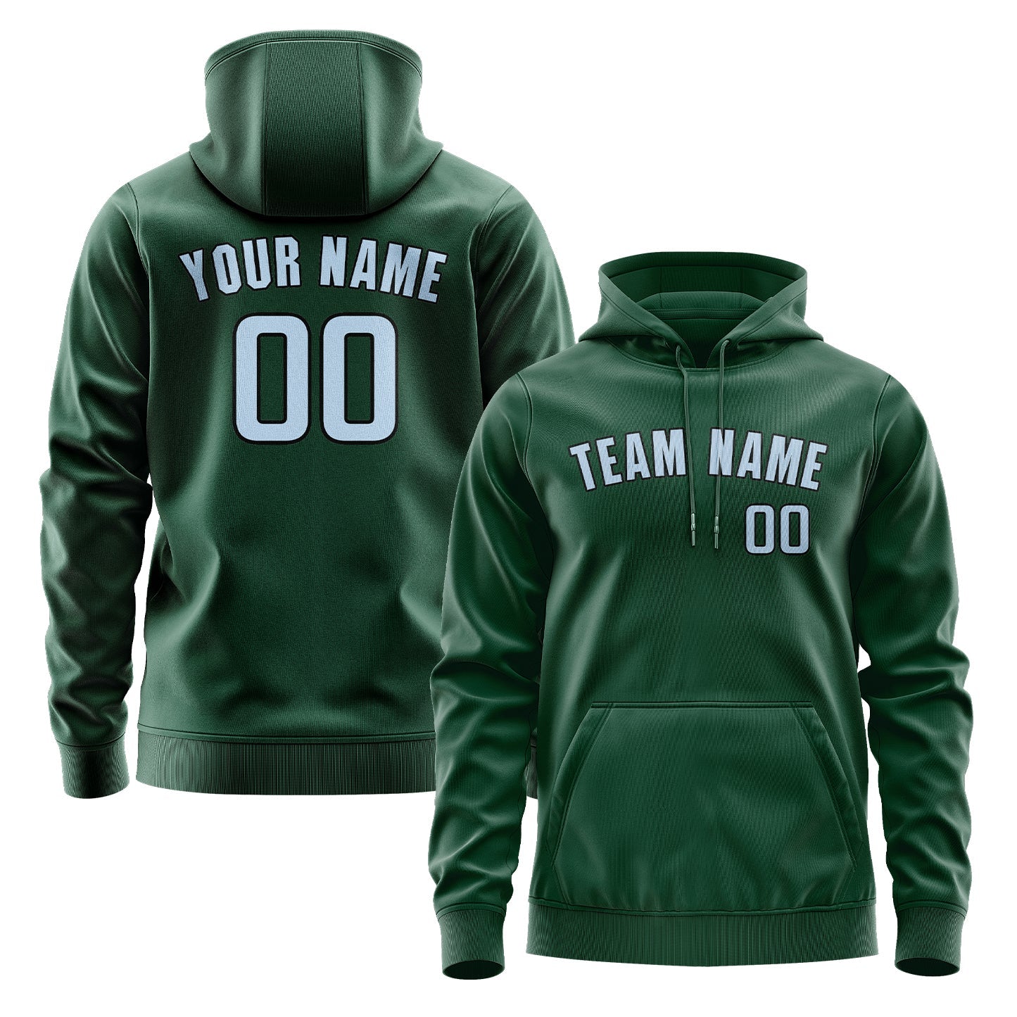 Custom Green Light Blue Hoodie
