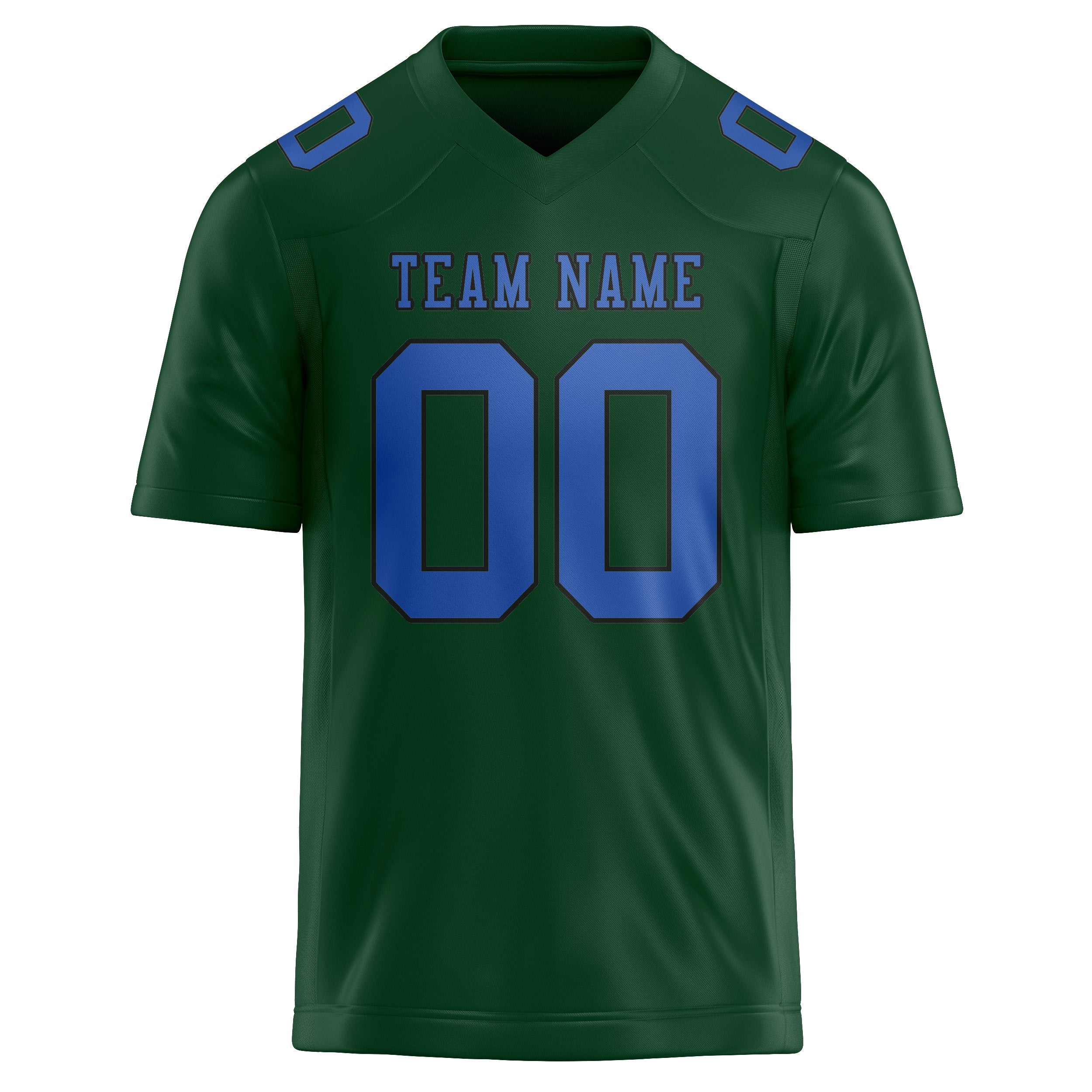 Custom Green Sky Blue Football Jersey