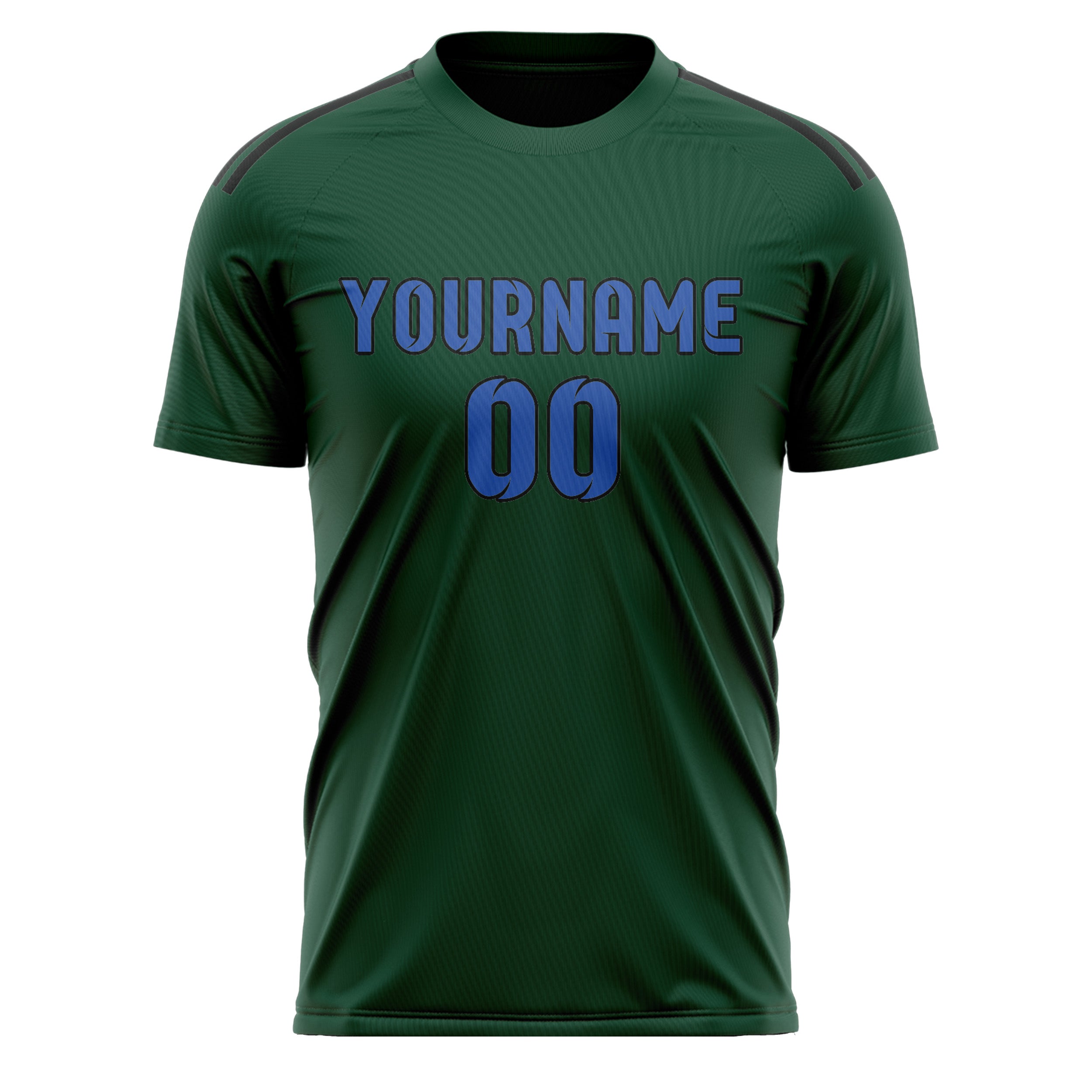 Custom Green Sky Blue Soccer Jersey