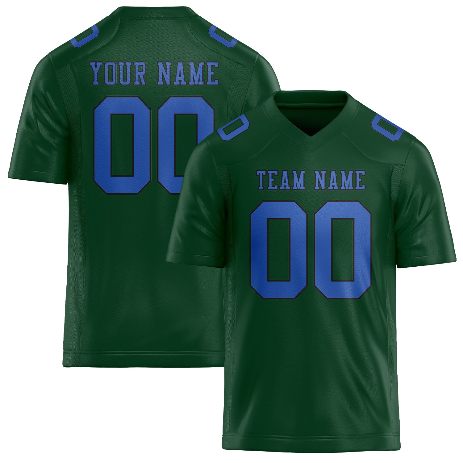 Custom Green Sky Blue Football Jersey
