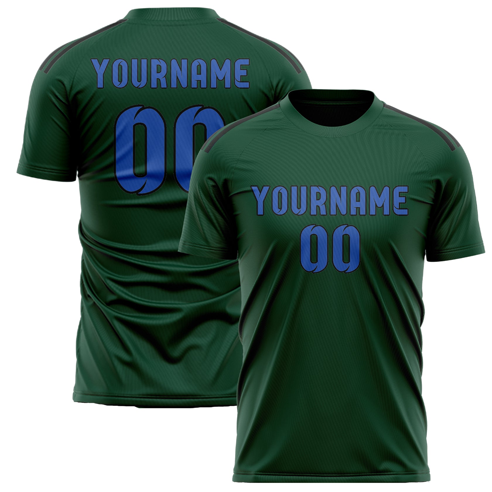 Custom Green Sky Blue Soccer Jersey