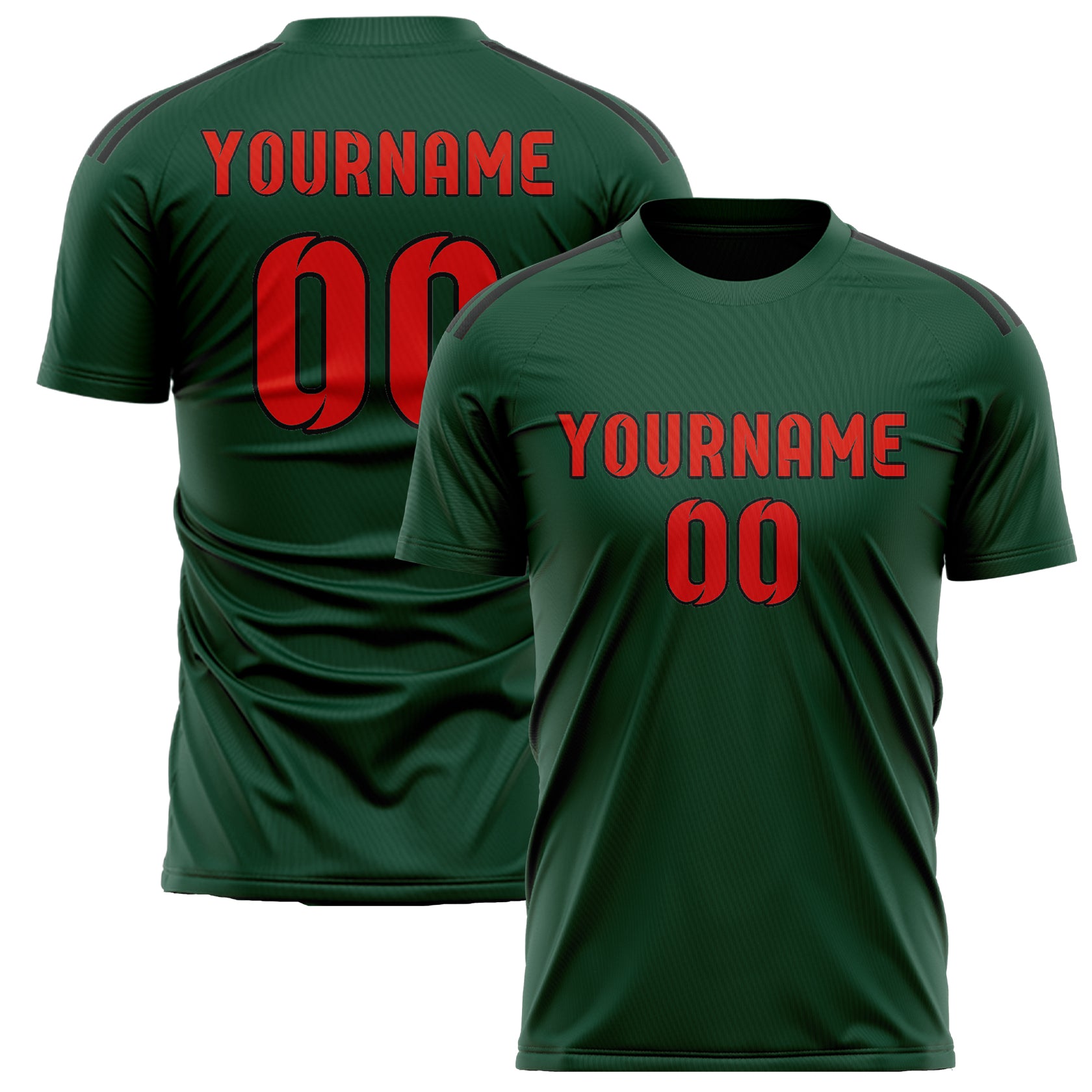 Custom Green Orange Red Soccer Jersey
