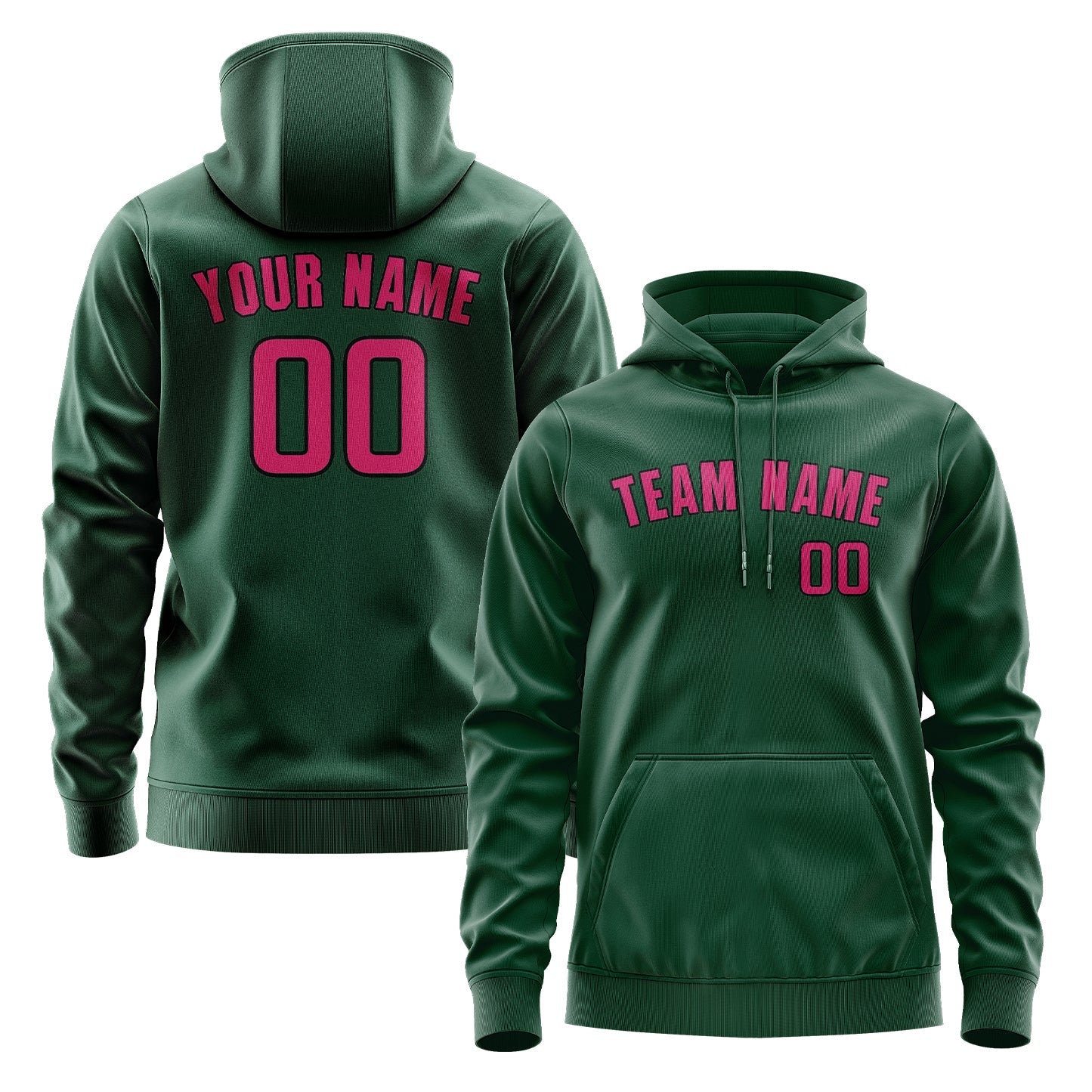 Custom Green Pink Hoodie