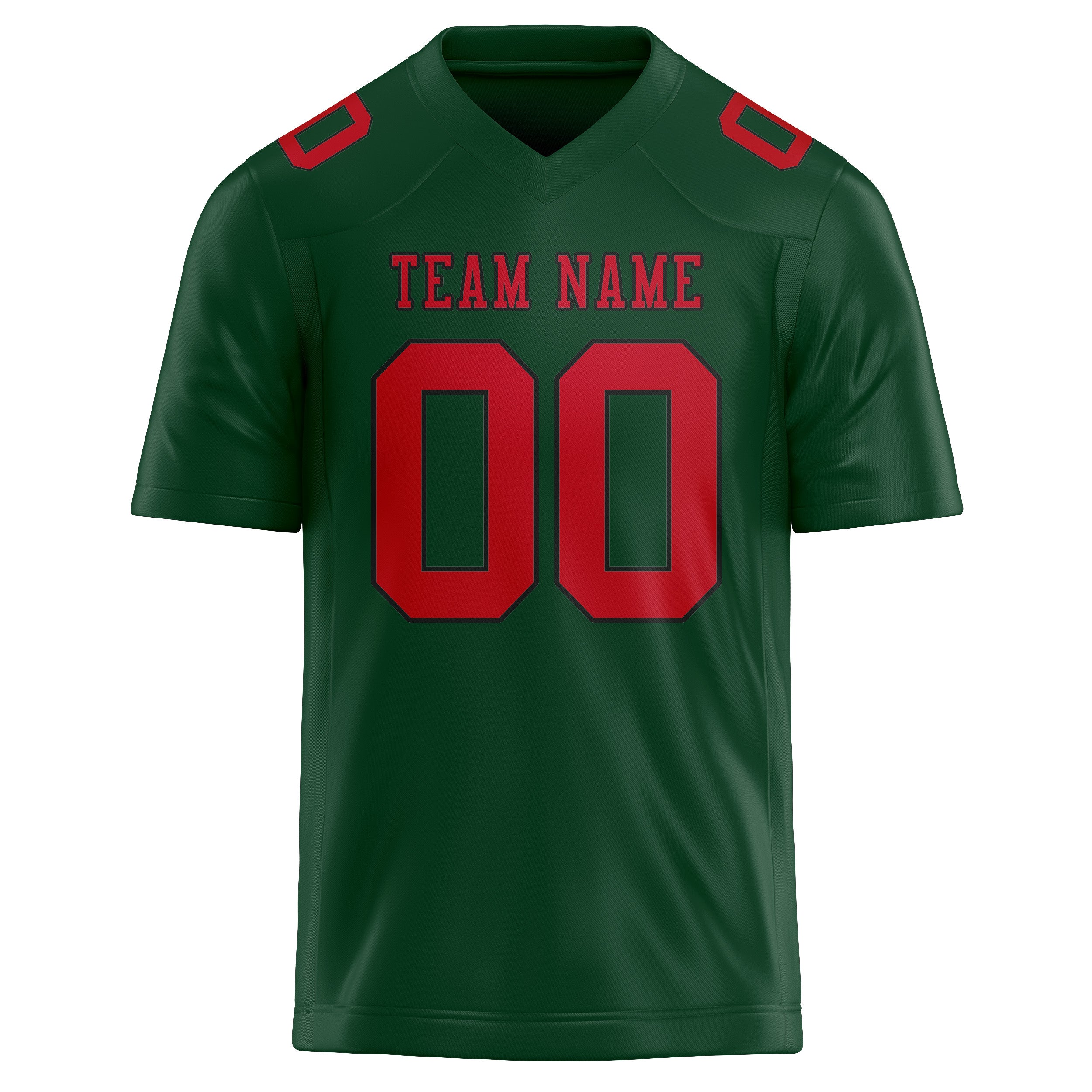 Custom Green Red Football Jersey