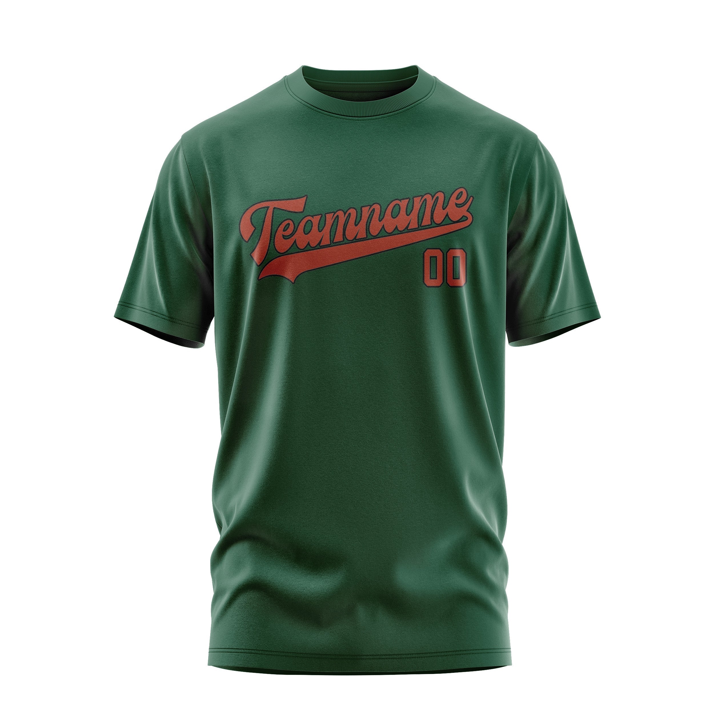 Custom Green Coral Red T-Shirt