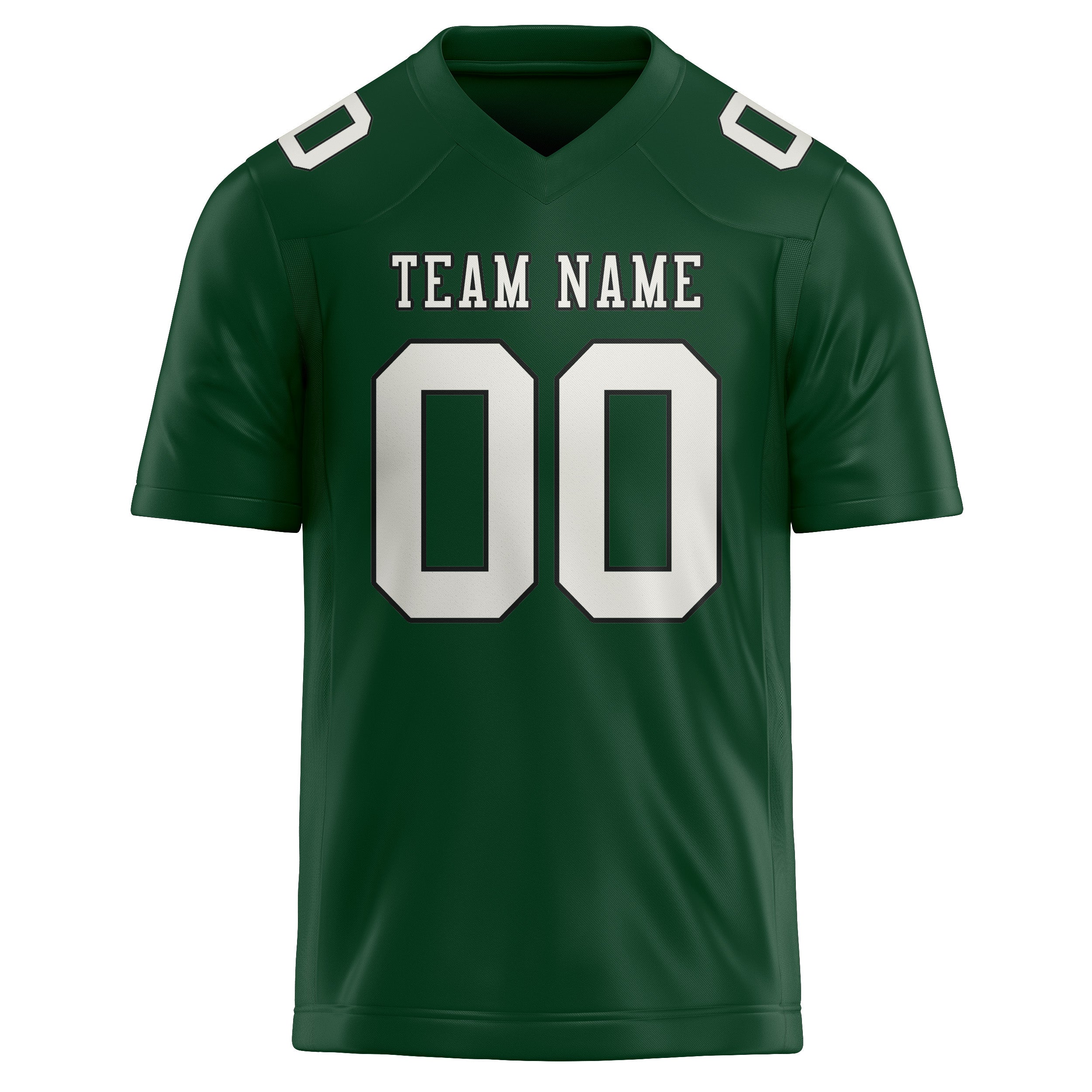 Custom Green White Football Jersey