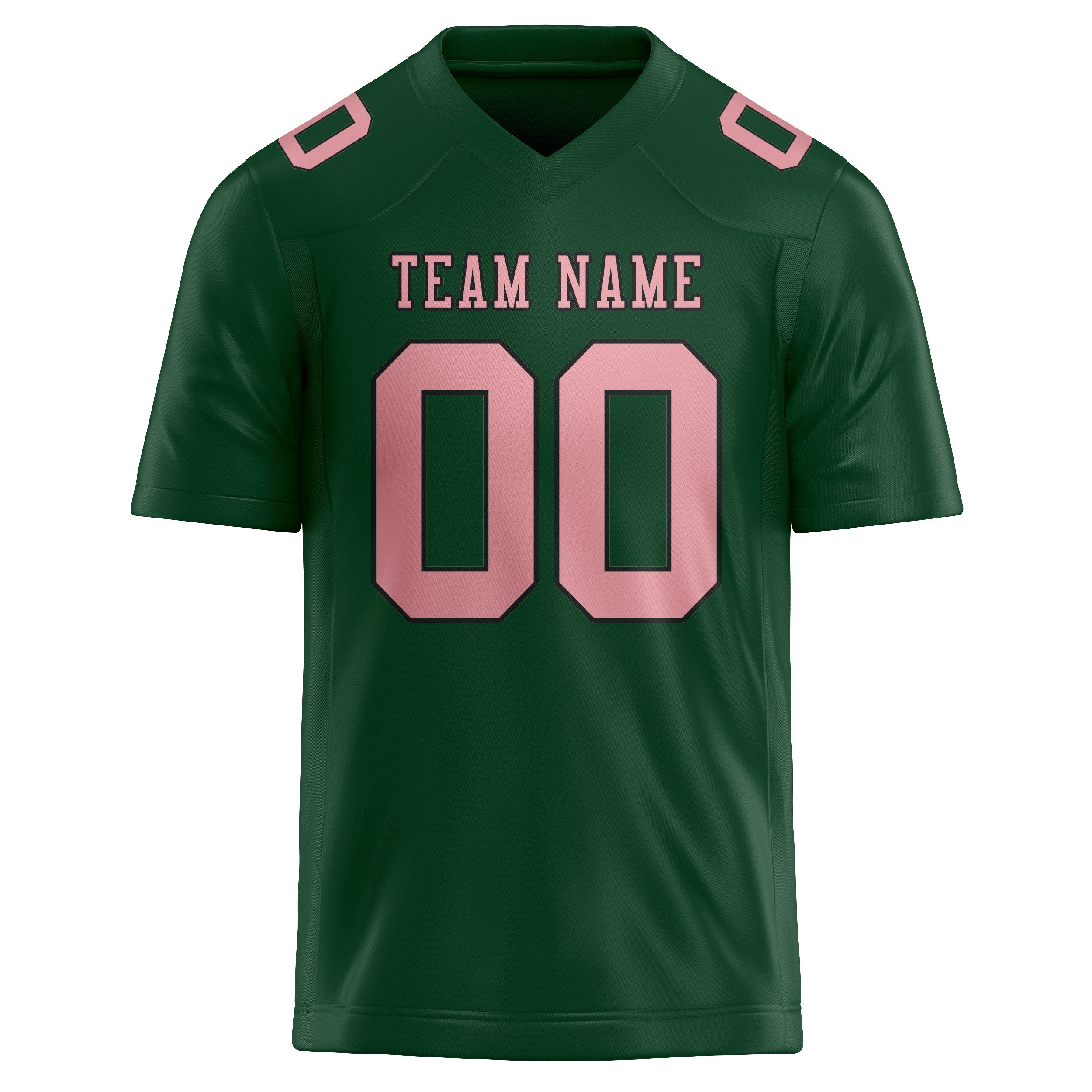 Custom Green Light Pink Football Jersey