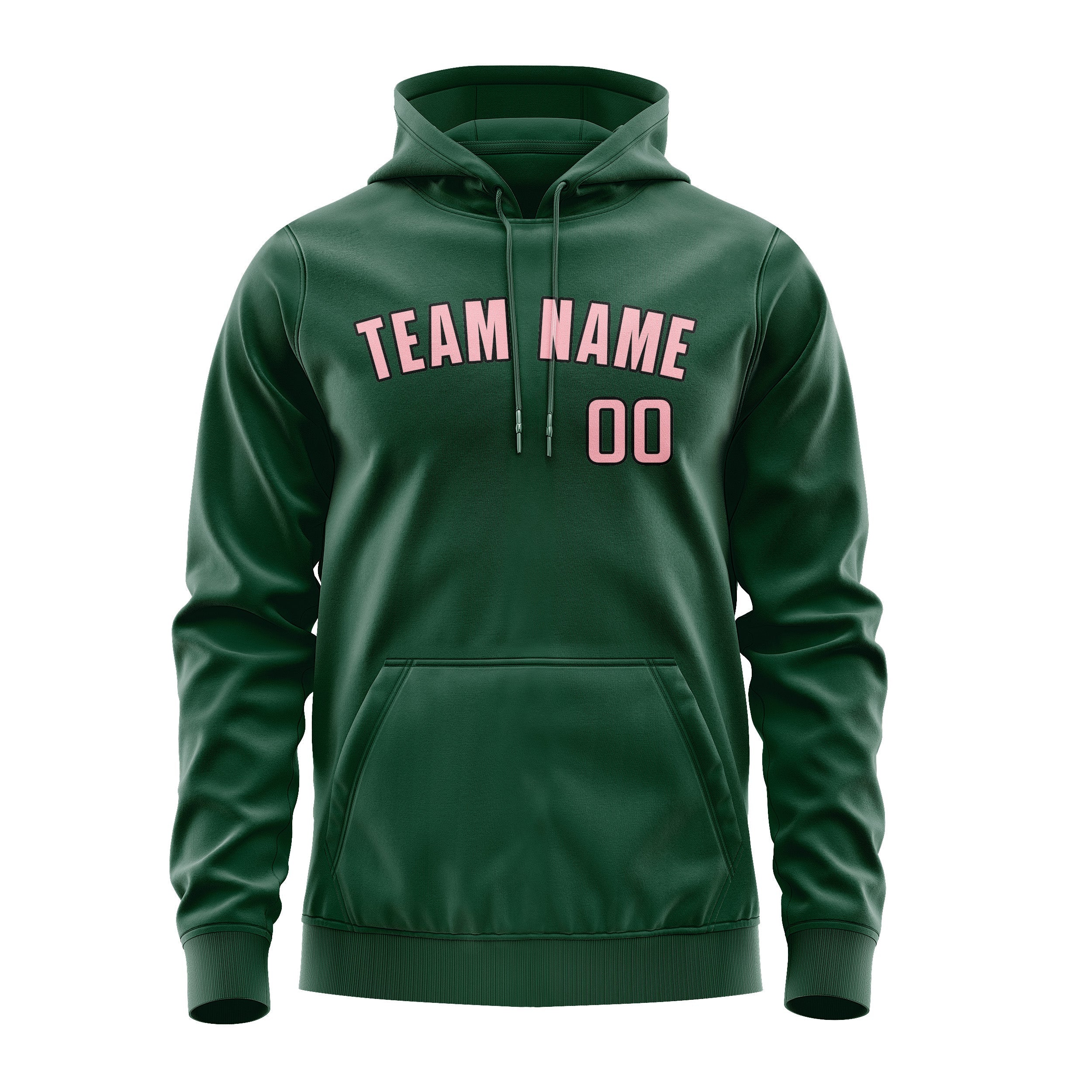 Custom Green Light Pink Hoodie