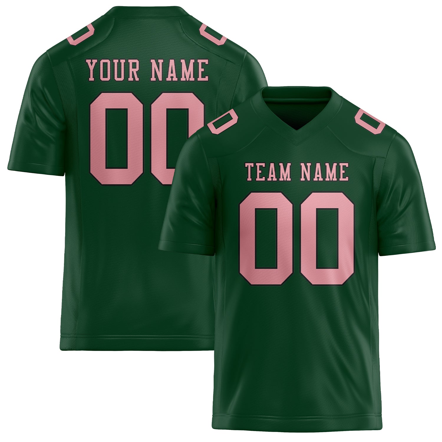 Custom Green Light Pink Football Jersey