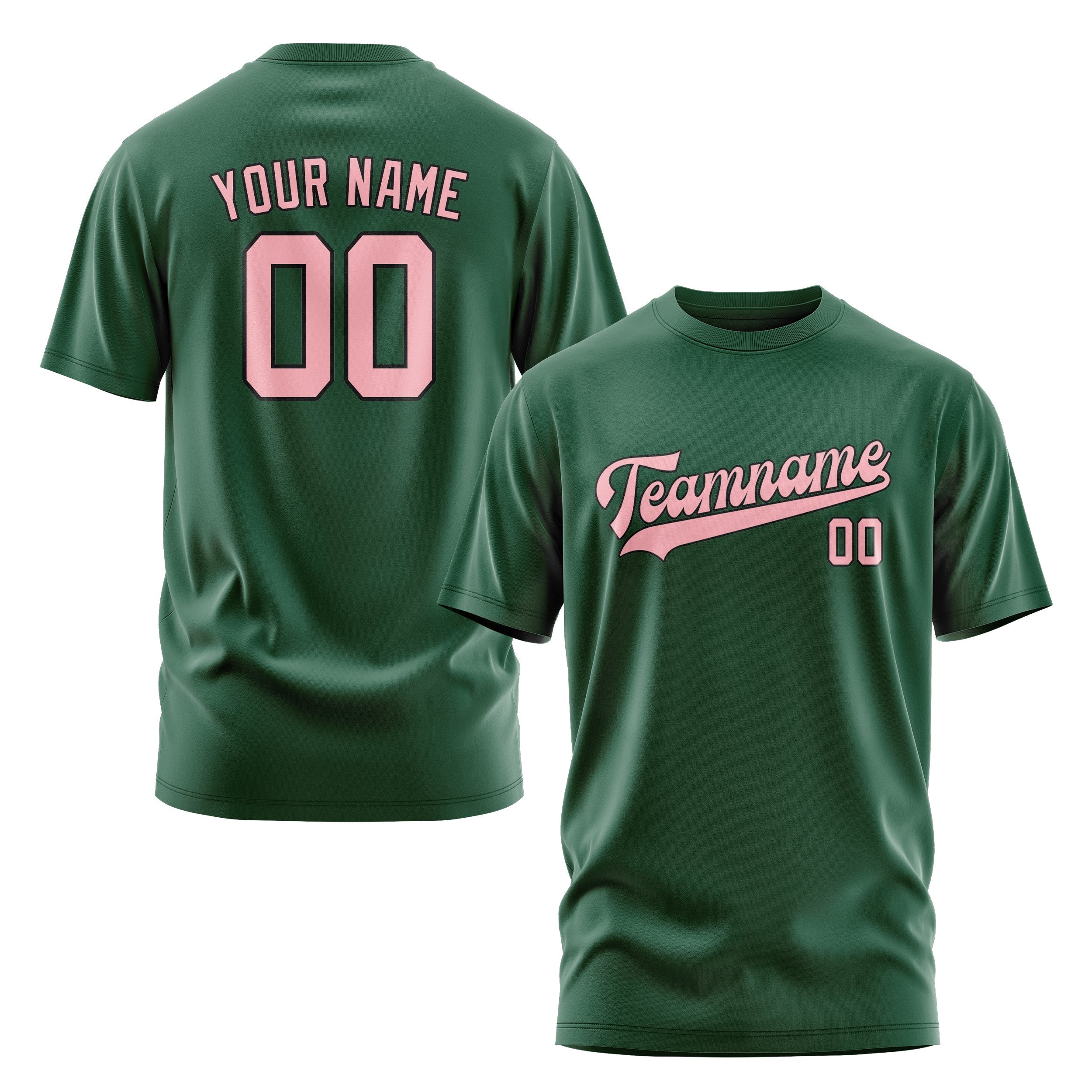 Custom Green Light Pink T-Shirt